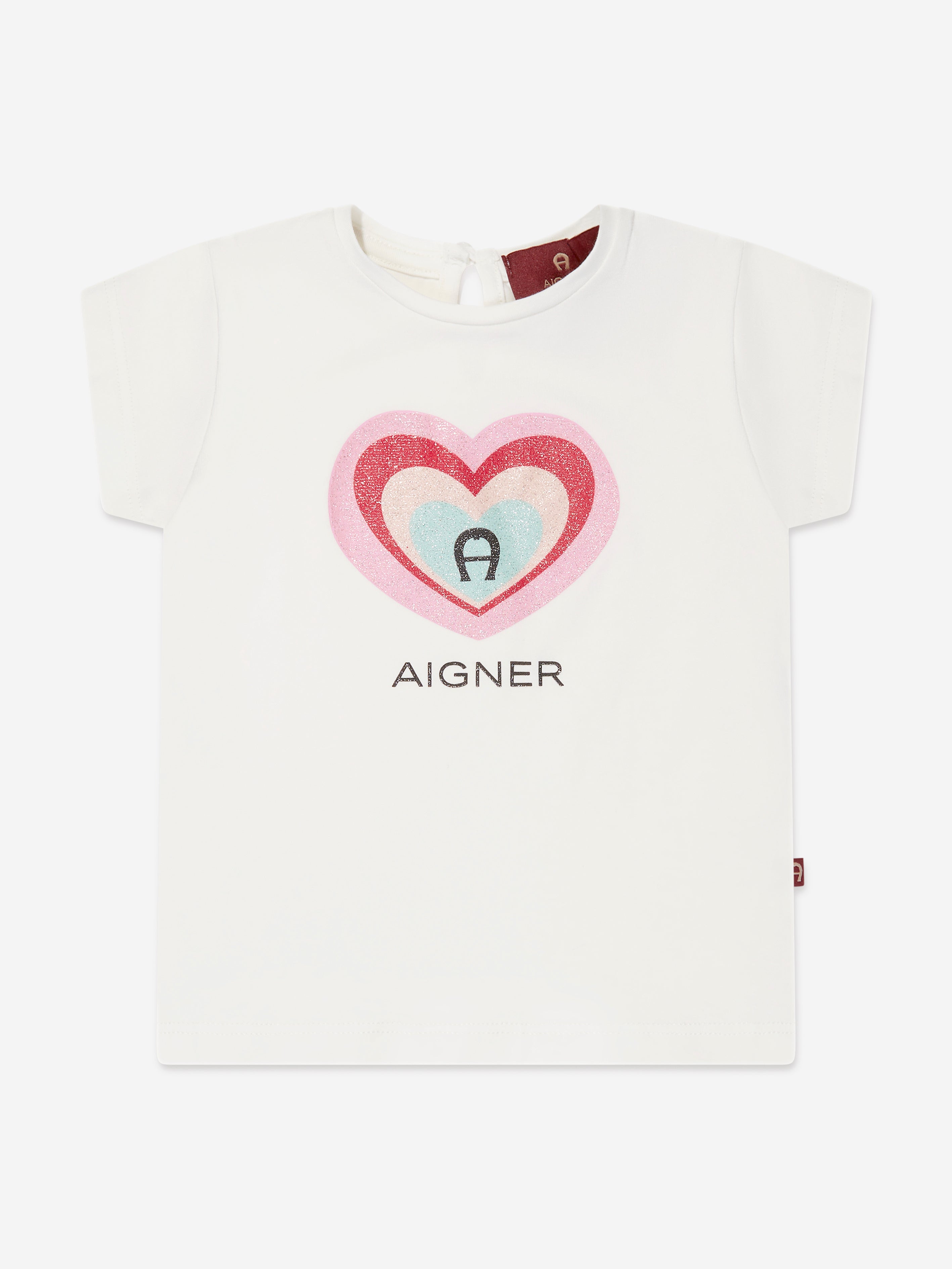 Aigner Baby Girls Logo T-shirt In White