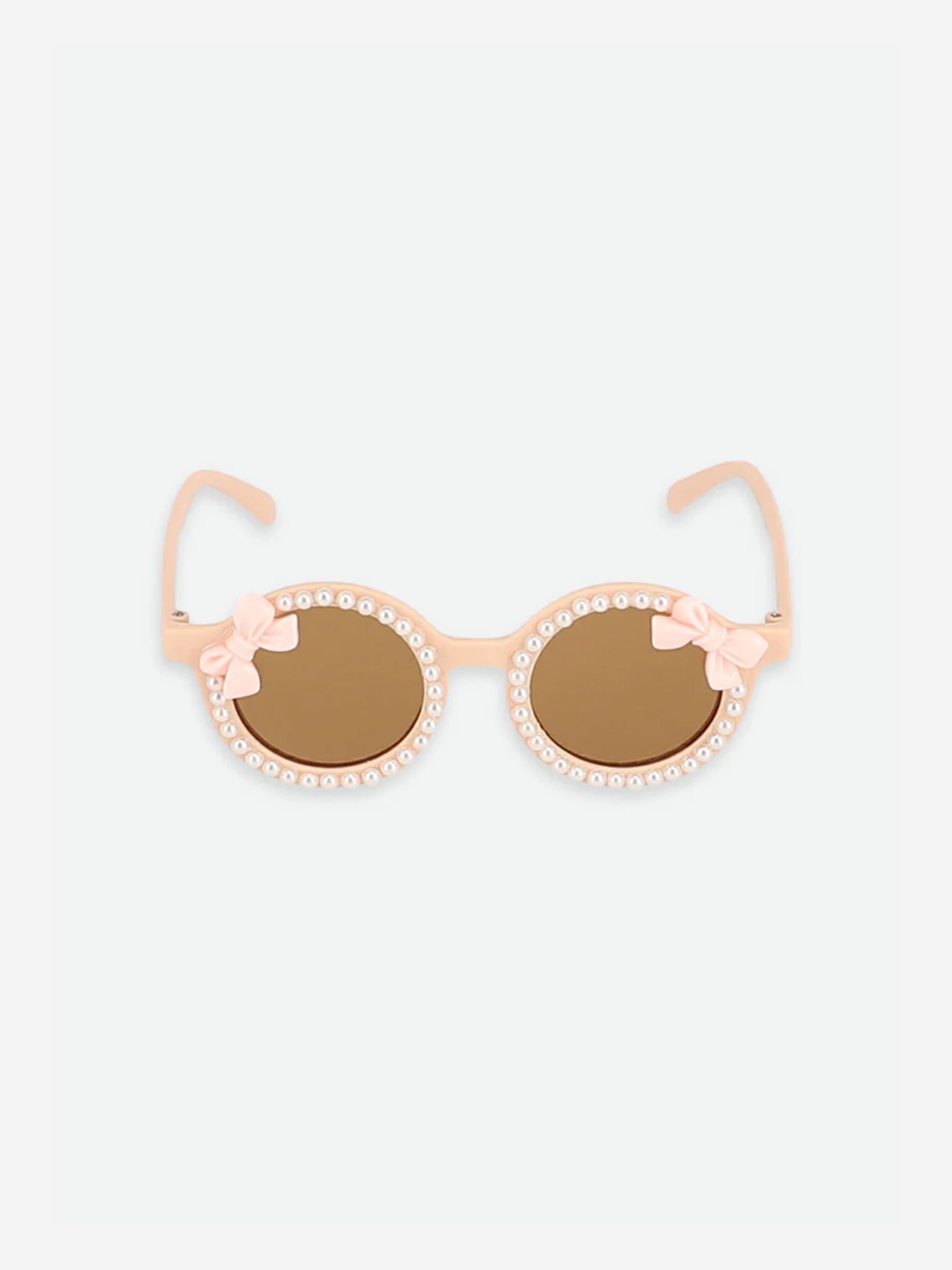 Angels Face Babies' Girls Paige Pearl Bow Sunglasses In Pink