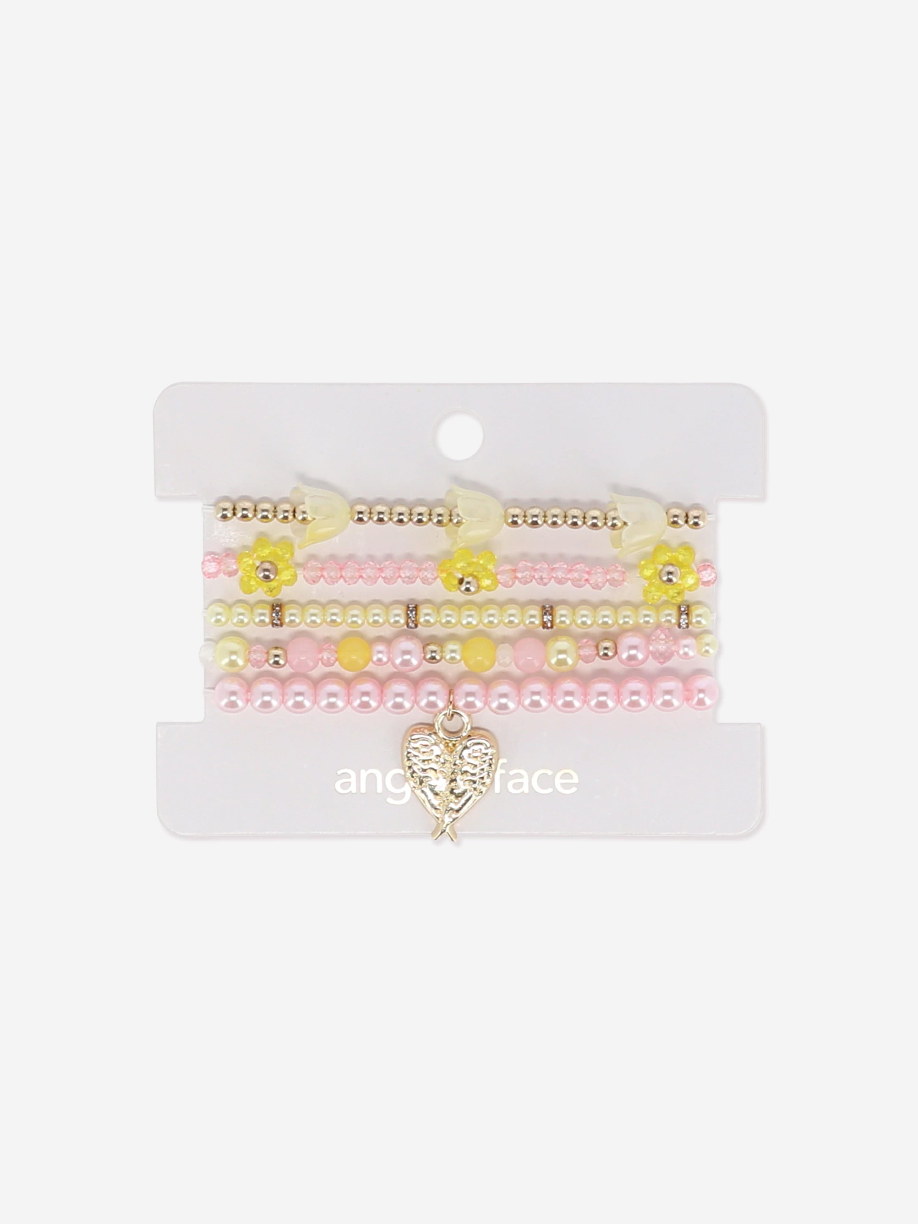 Angels Face Babies' Girls Sherbert Flower Bracelet Set In Multi