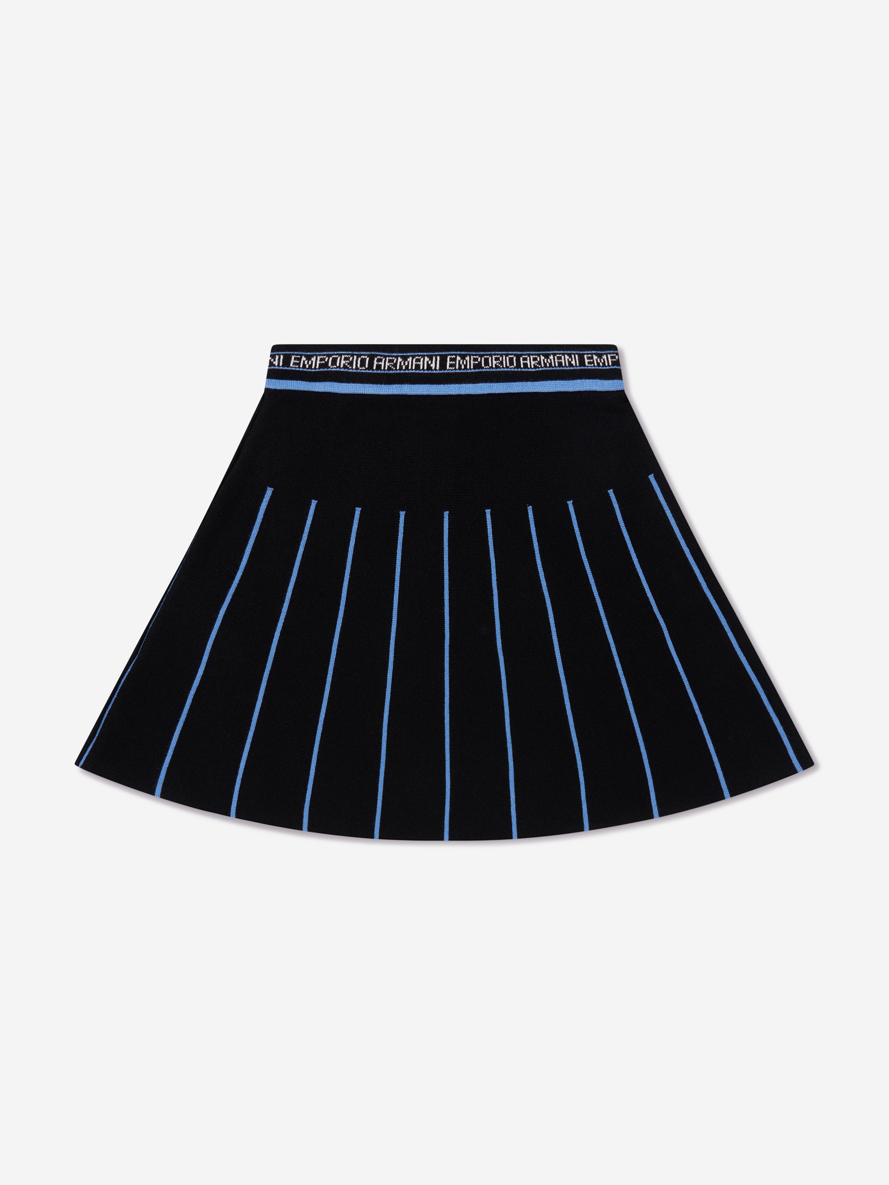 Emporio Armani Babies' Girls Pleated Skirt In Blue