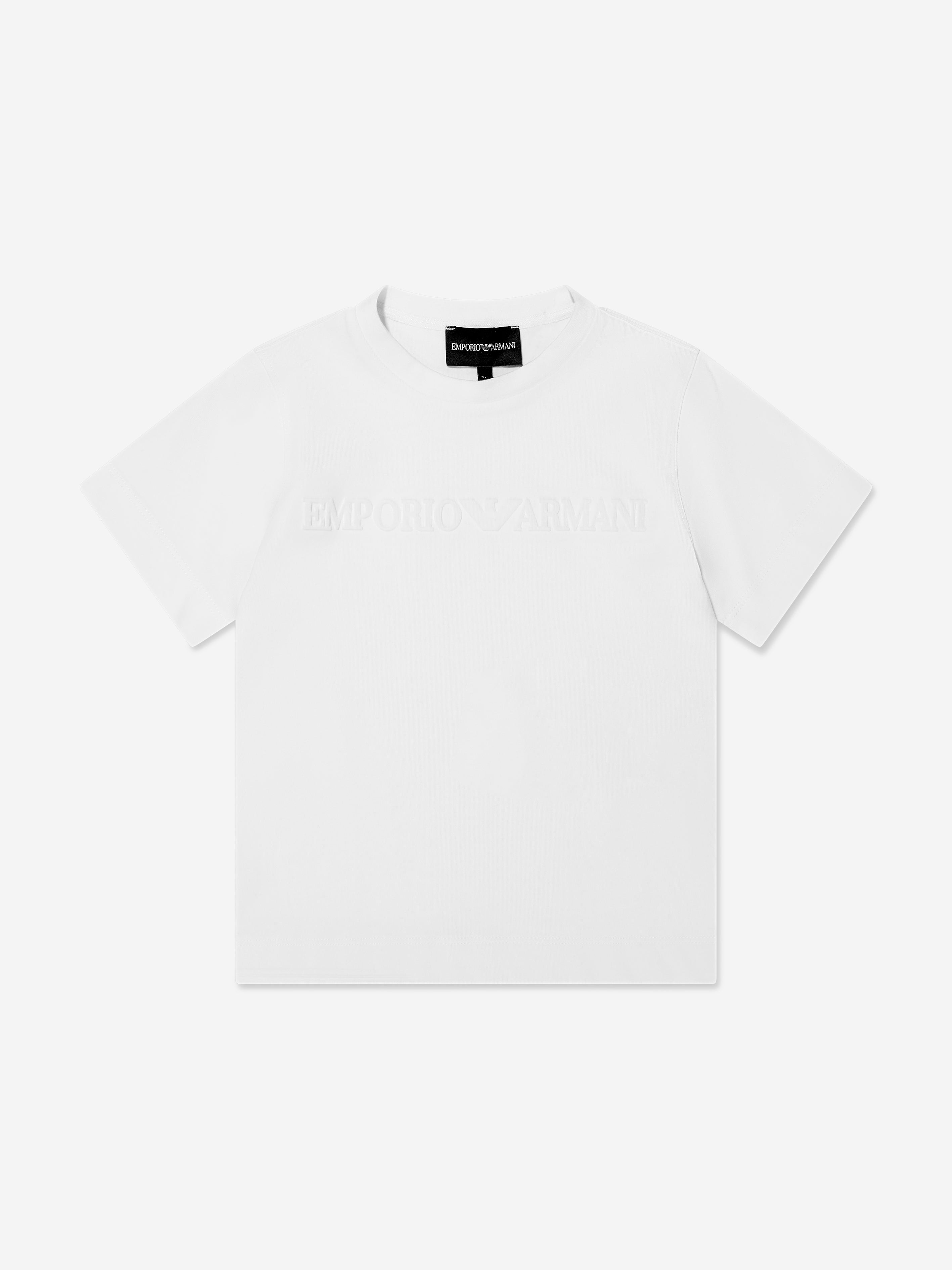 Emporio Armani Kids' Boys Logo T-shirt In White