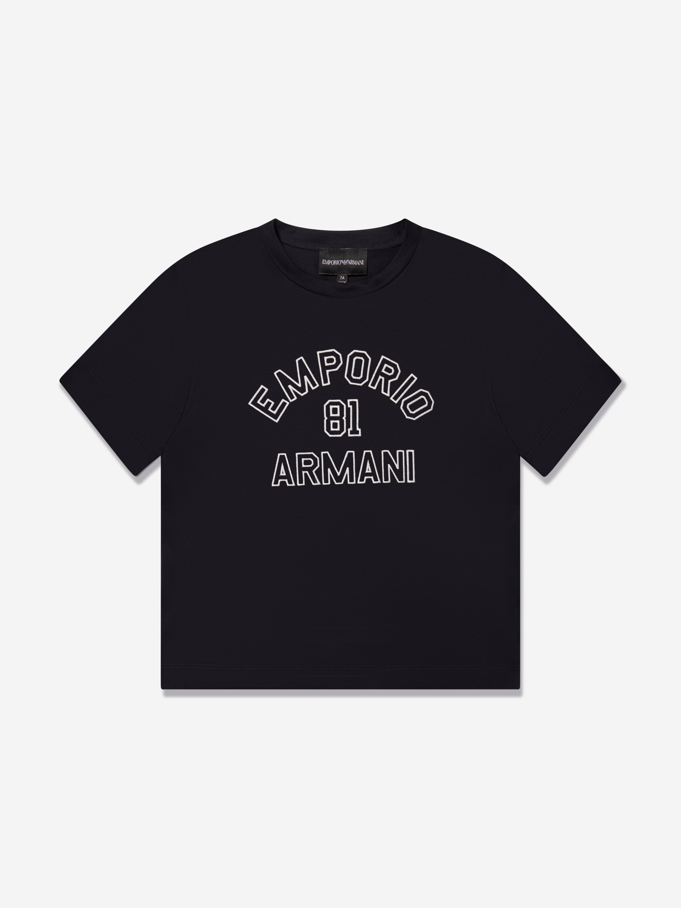 Emporio Armani Kids' Boys Logo T-shirt In Blue