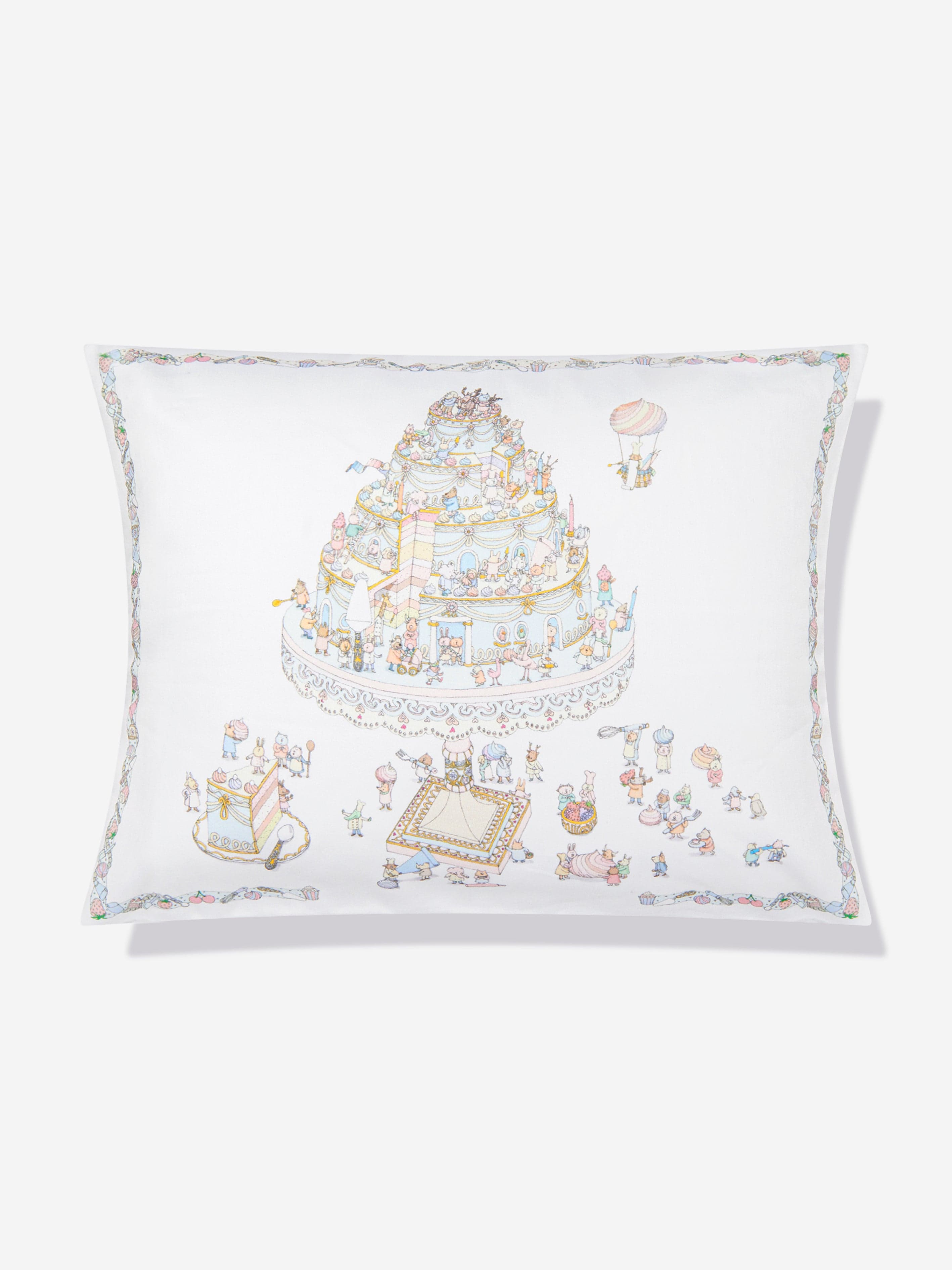 Atelier Choux Baby Satin Le Gateau Cushion Cover In Multicoloured