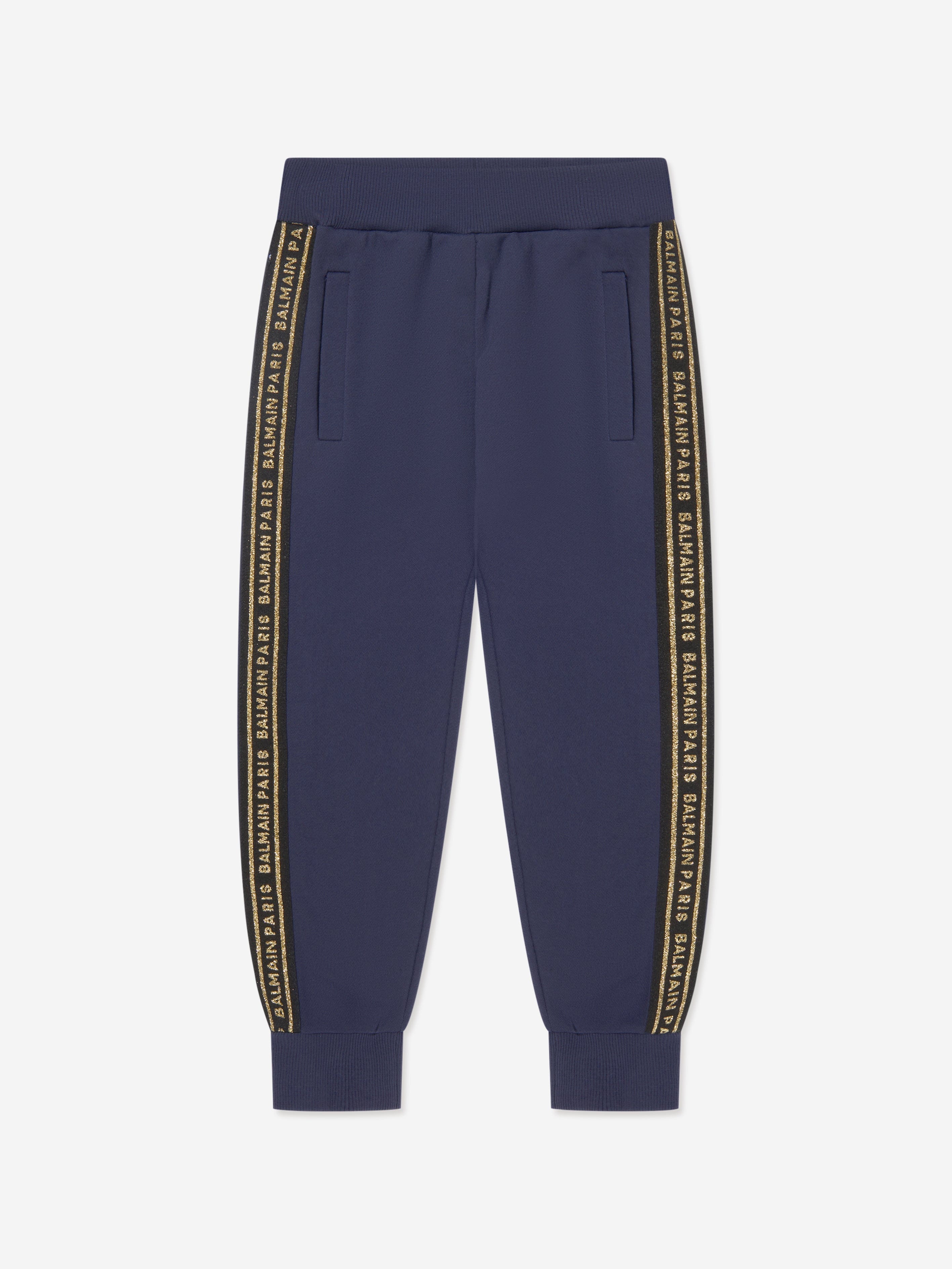 Balmain Kids' Boys Logo Joggers In Black