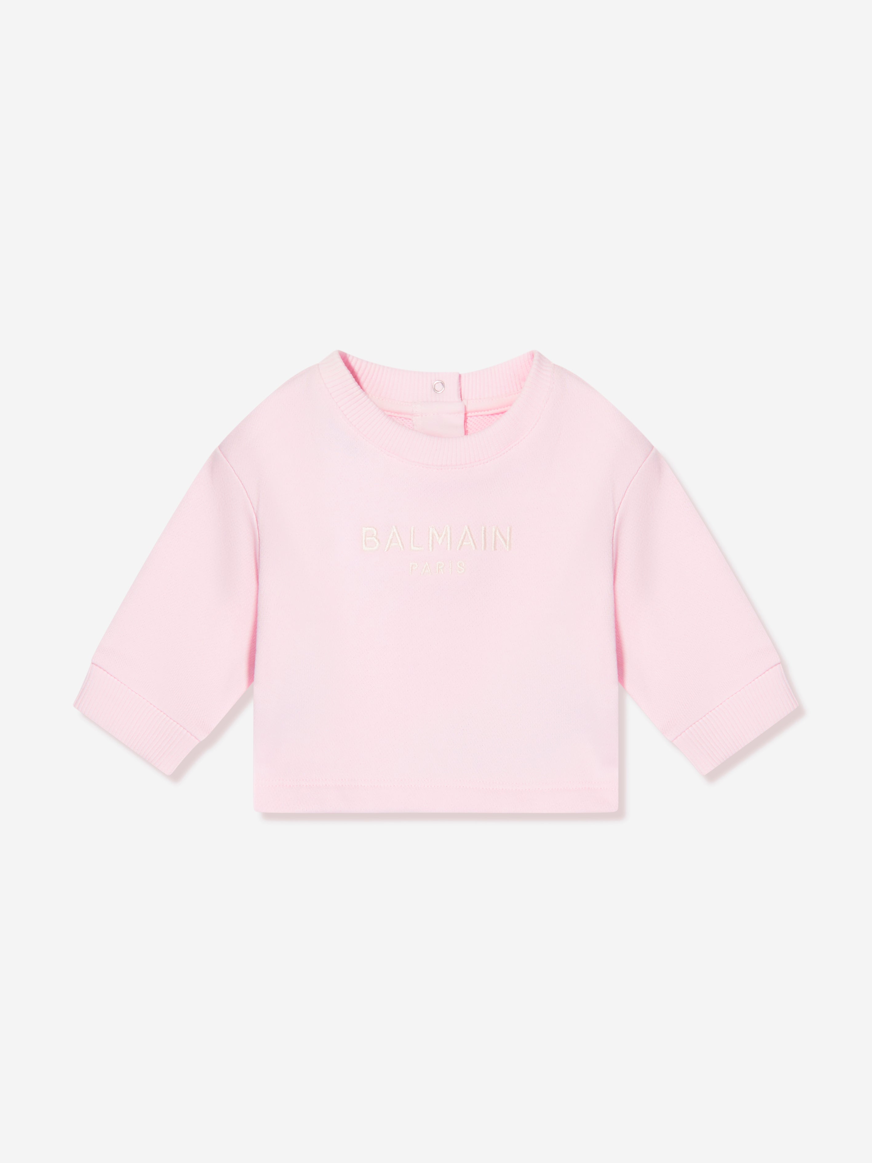 Balmain Baby Girls Logo Sweatshirt In Pink