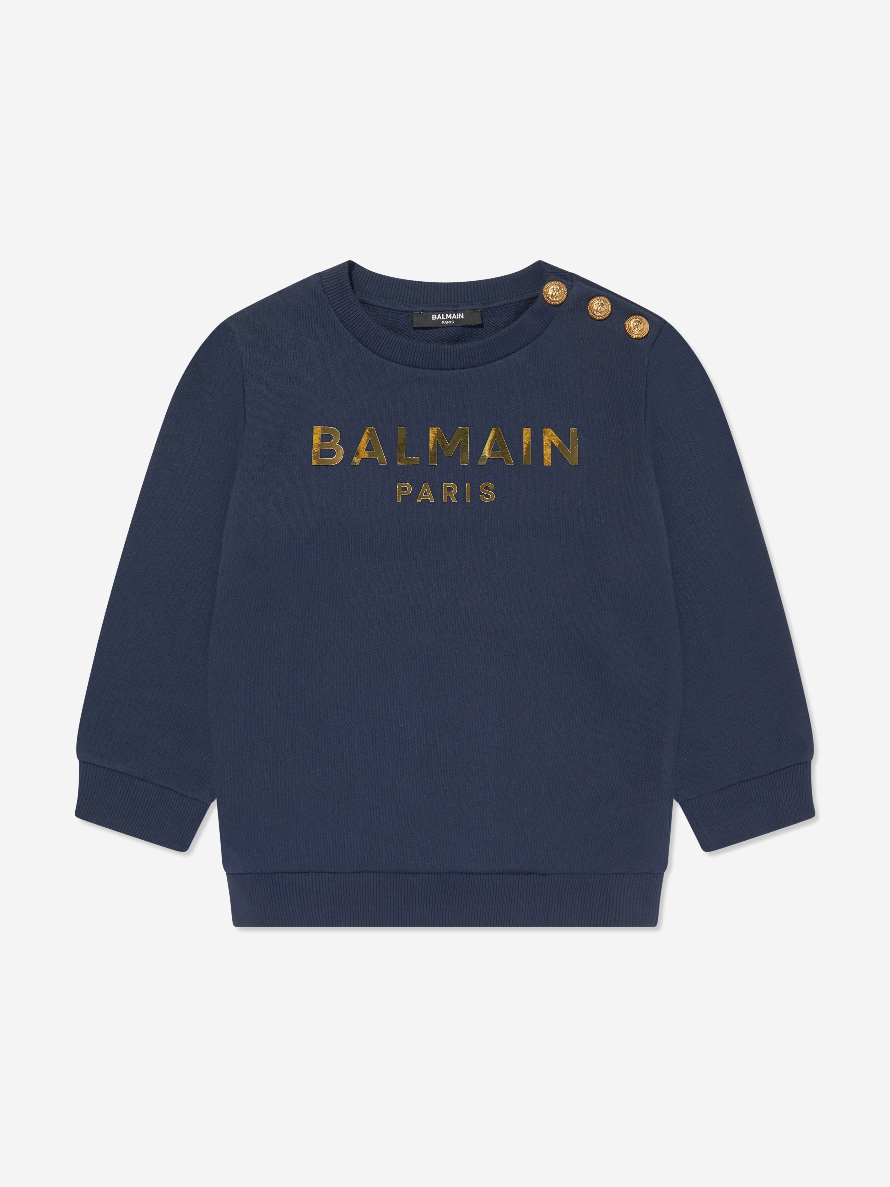 Balmain Kids' Boys Logo Sweatshirt In Blue