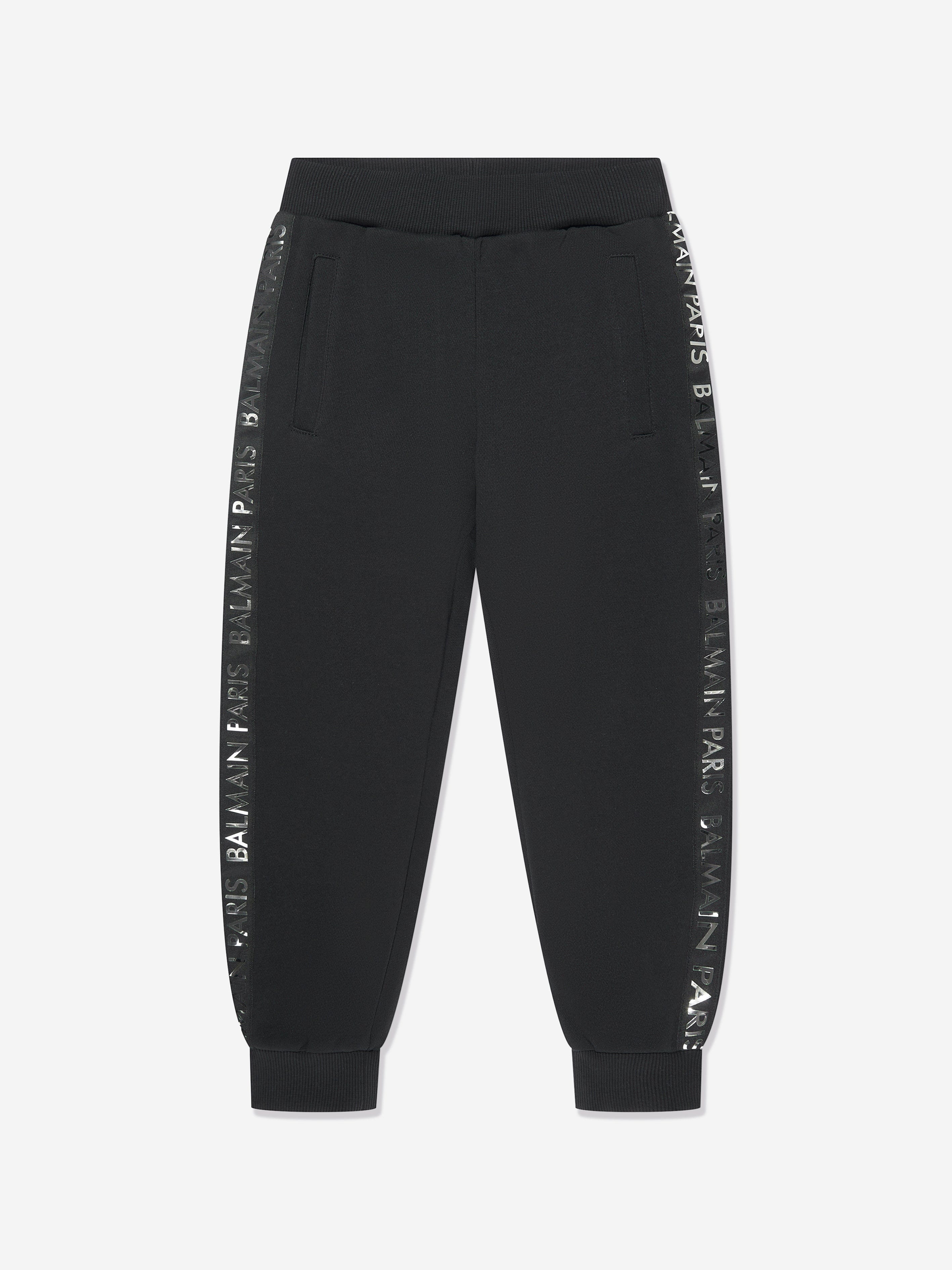 Balmain Kids' Boys Logo Joggers In Black