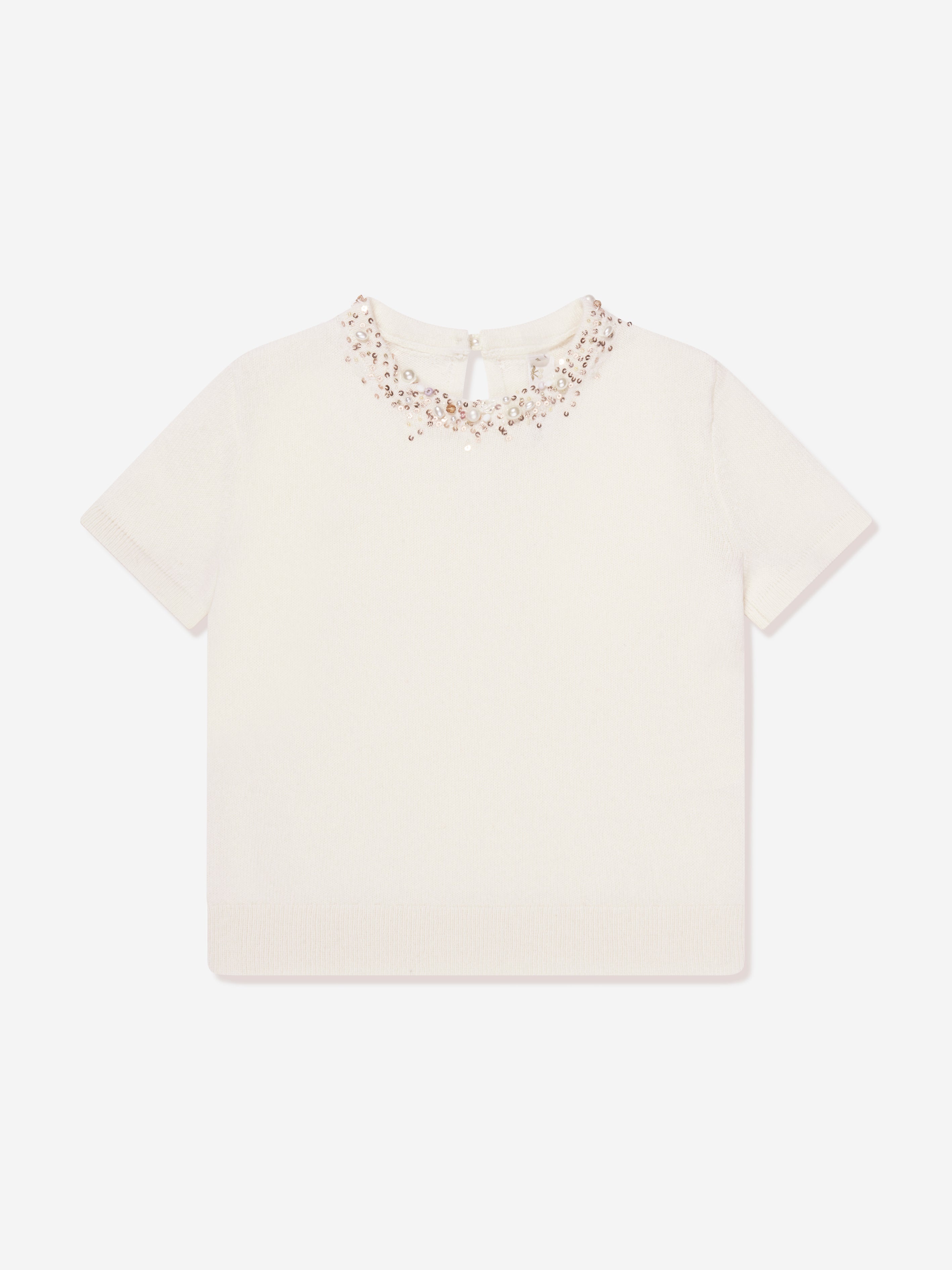 Bonpoint Babies' Girls Diaphane Cashmere Top In White