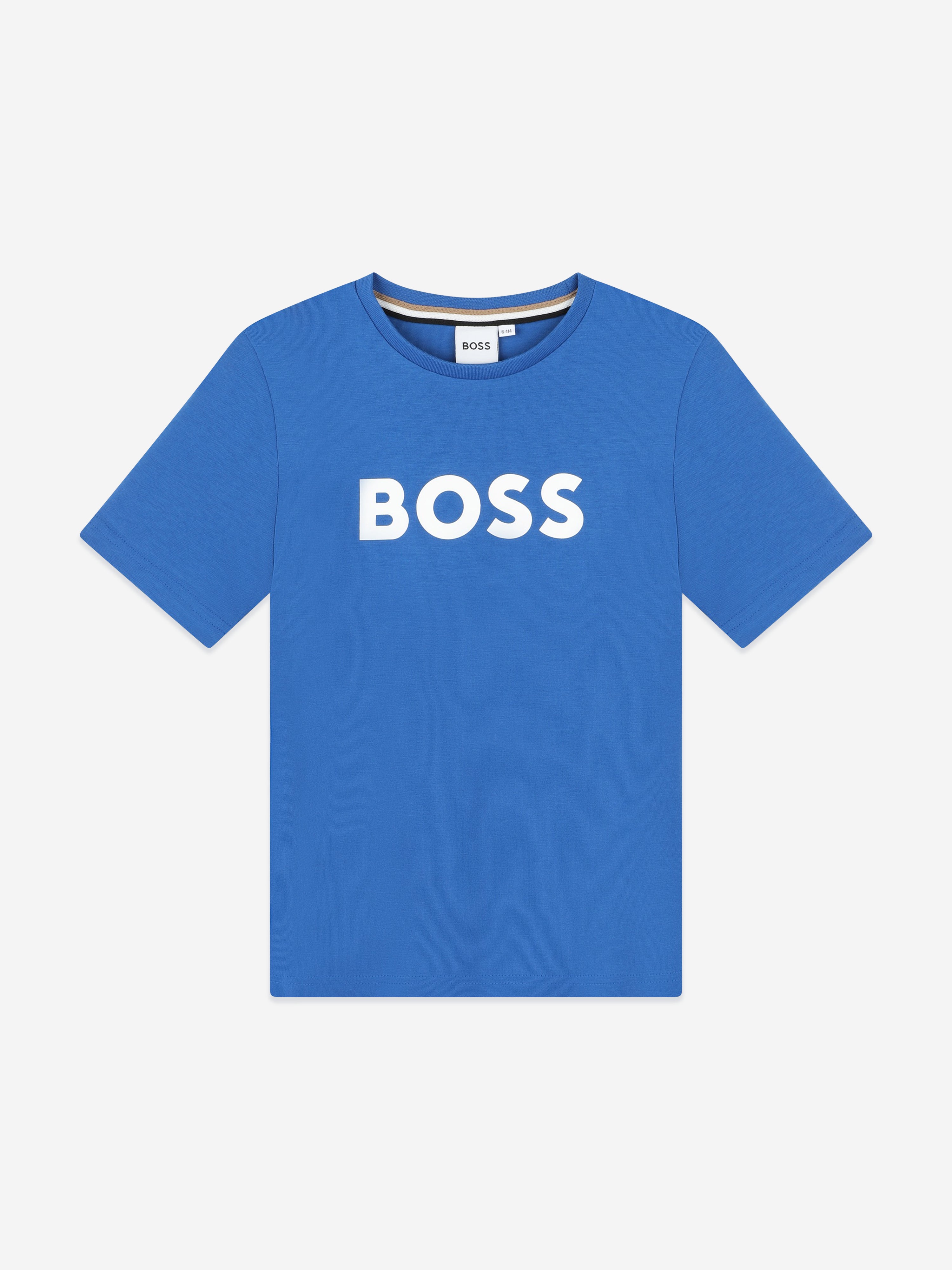 Hugo Boss Kids' Boys Logo Print T-shirt In Blue