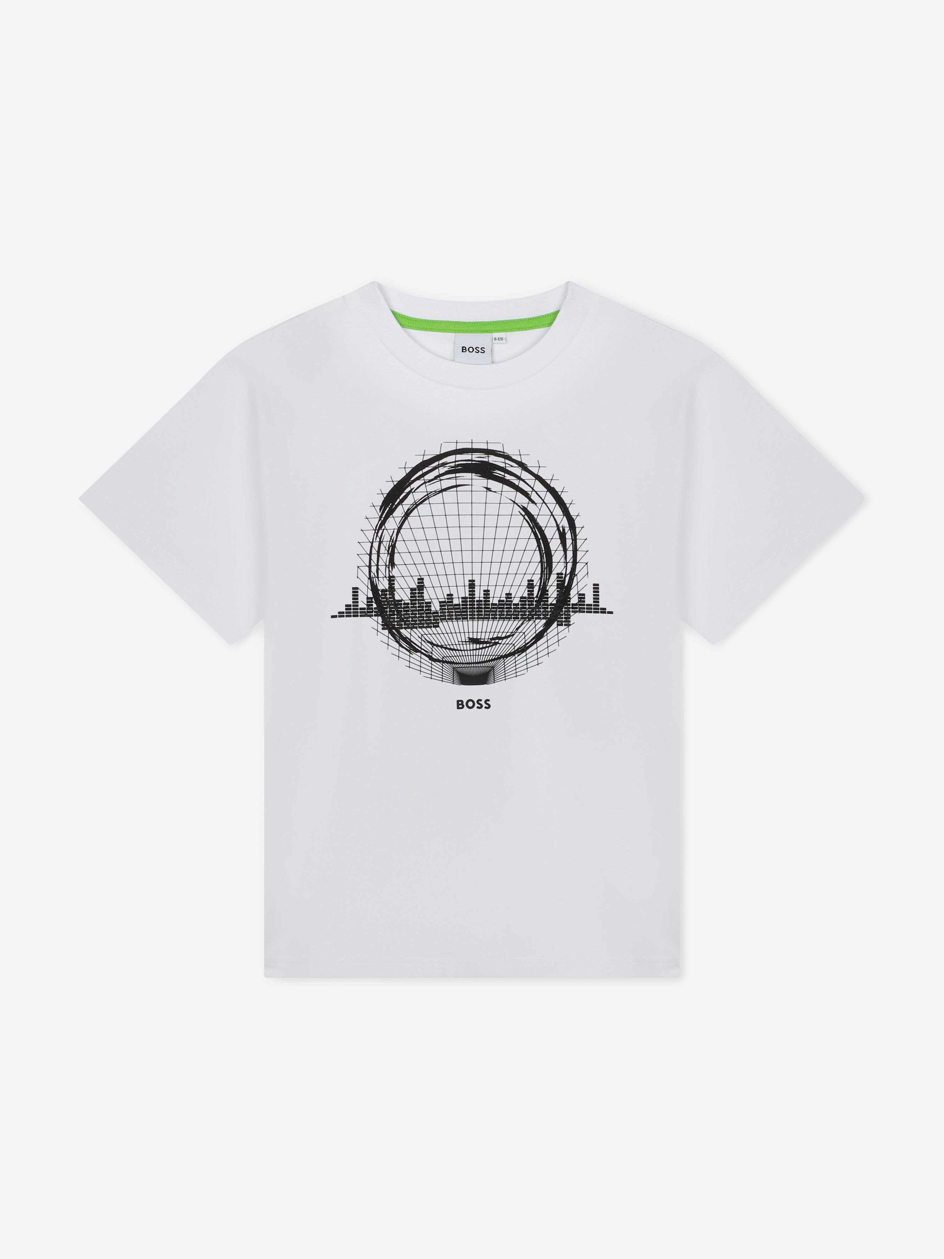 Hugo Boss Kids' Boys Graphic Print T-shirt In White