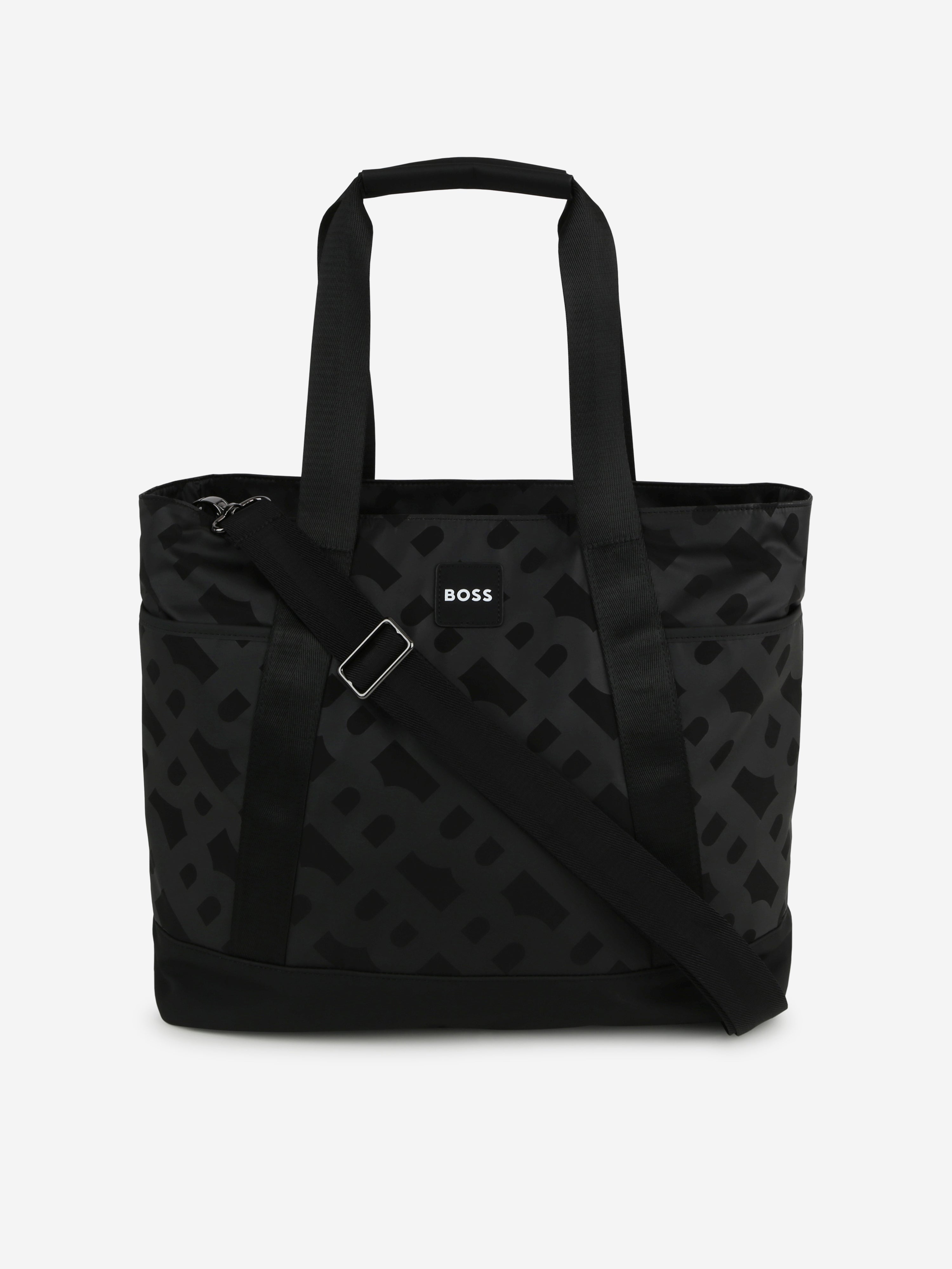 Hugo Boss Baby Monogram Changing Bag In Black