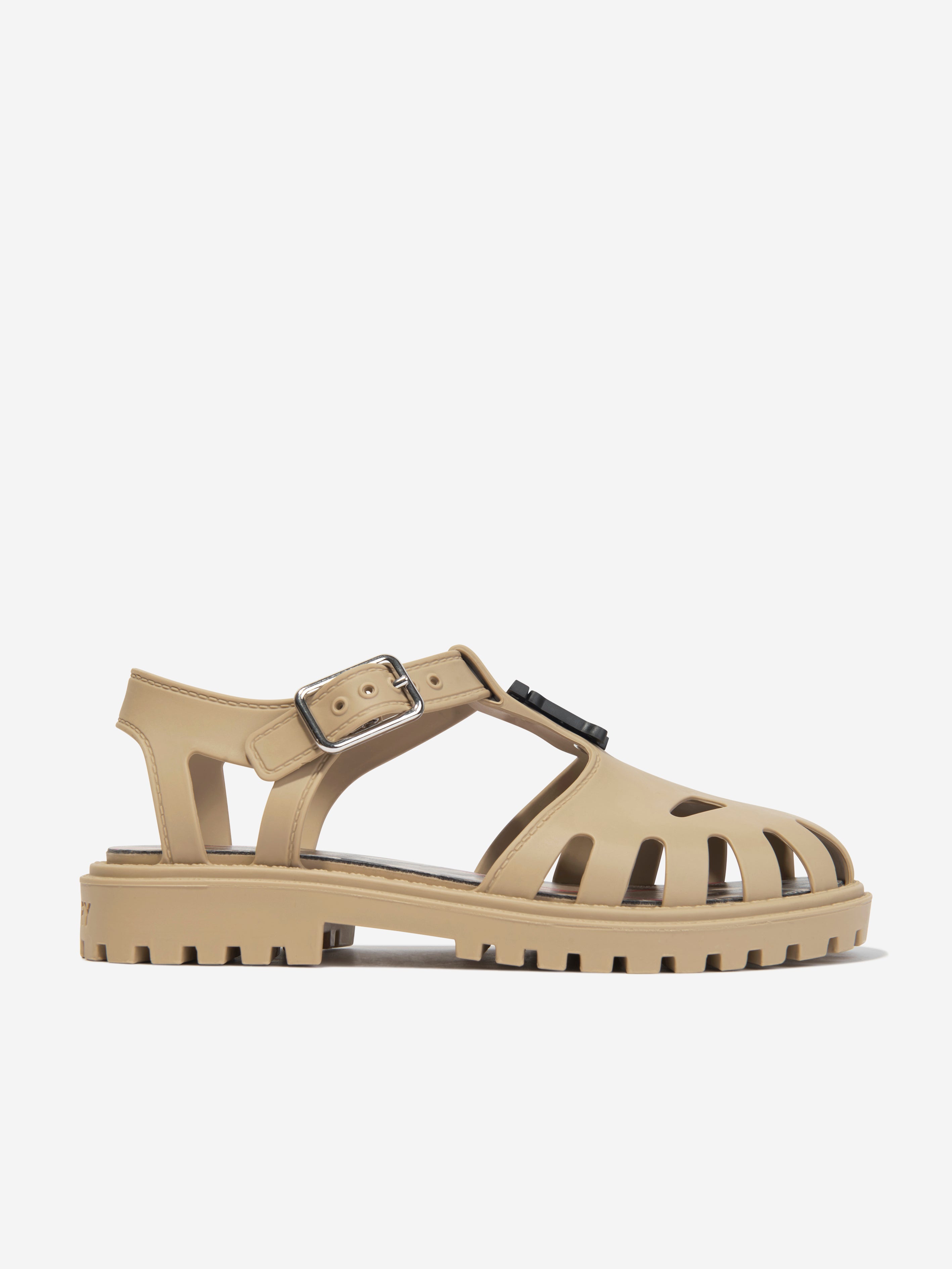 Burberry Kids Rubber Sandals In White