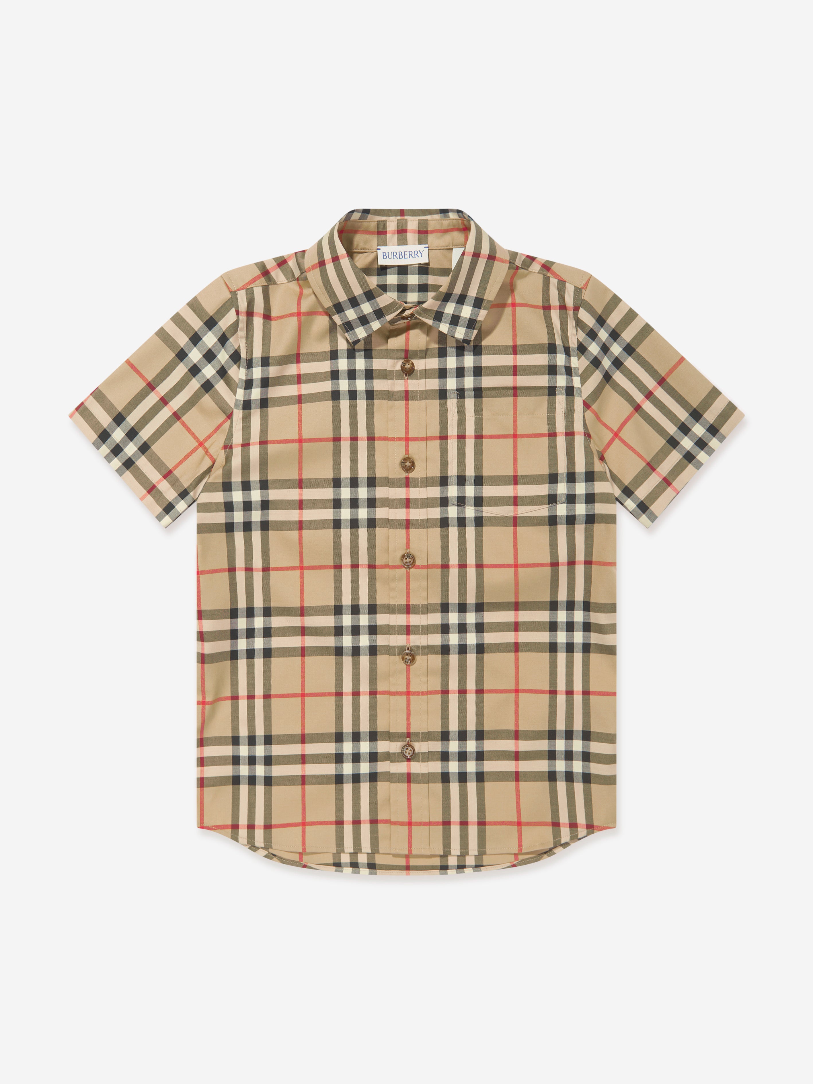 Burberry Kids' Boys Archive Check Owen Shirt In Brown