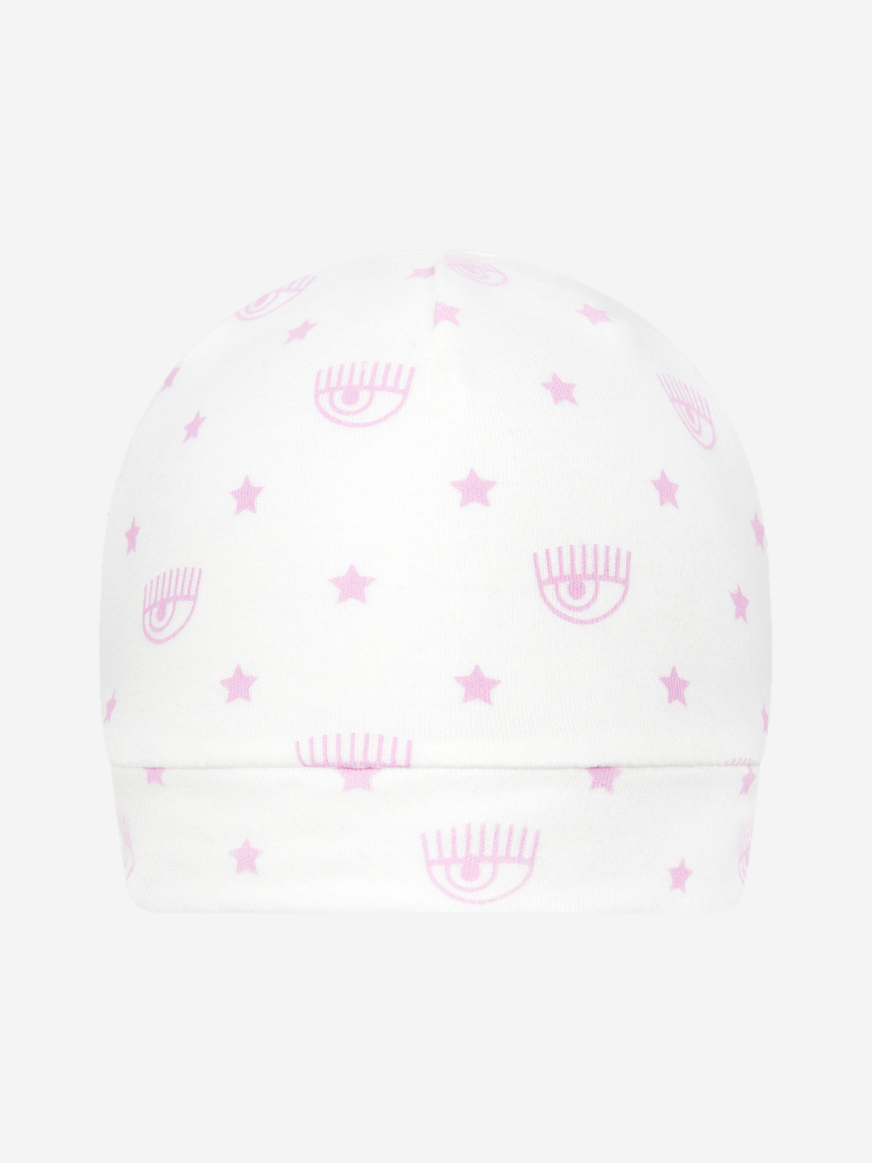 Chiara Ferragni Baby Girls Hat 9 Mths Pink In White