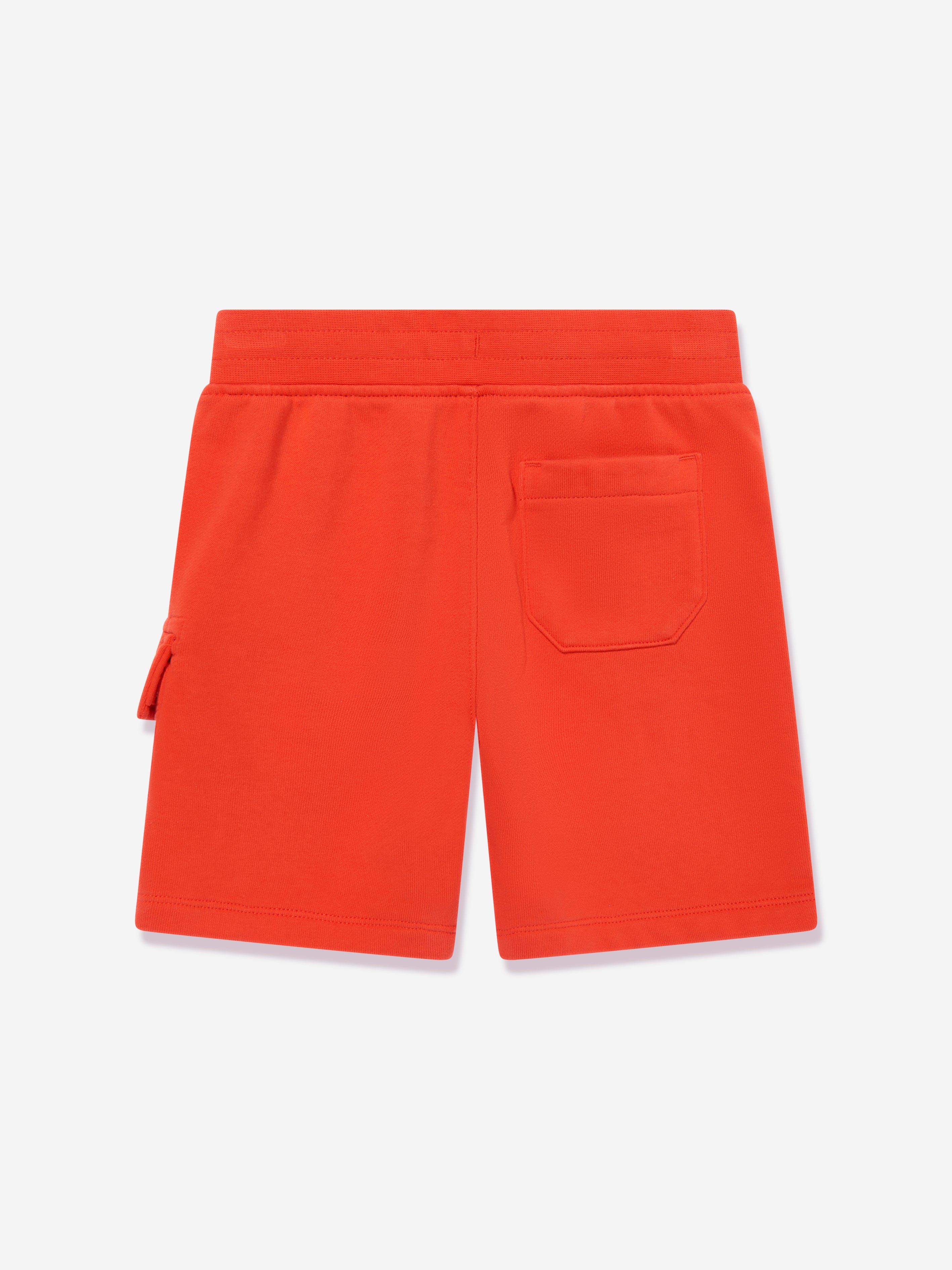 C.p. Company Boys Lens Pocket Shorts In Orange