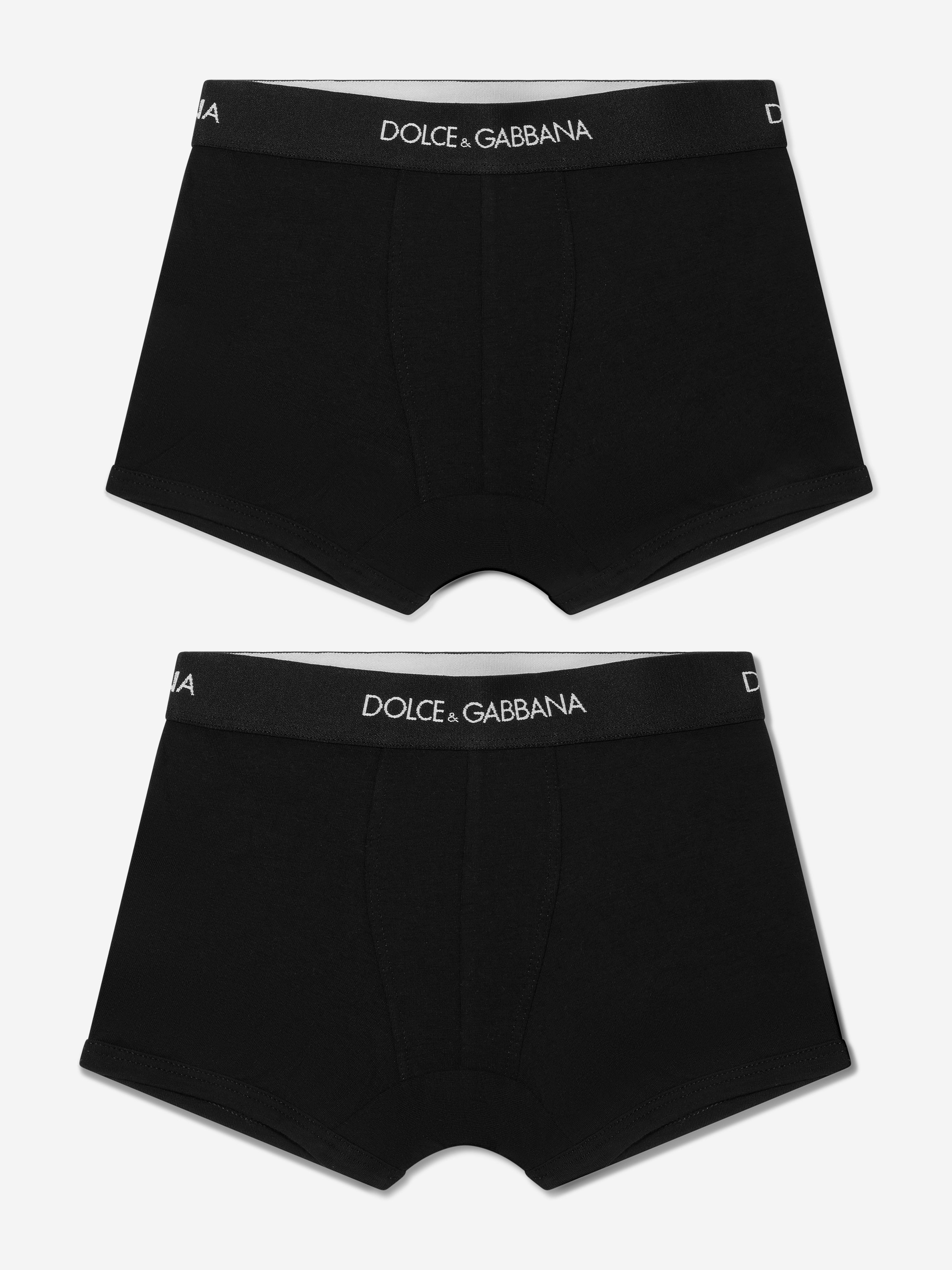 Dolce & Gabbana Kids' Boys Boxer Shorts Set (2 Pack) In Black