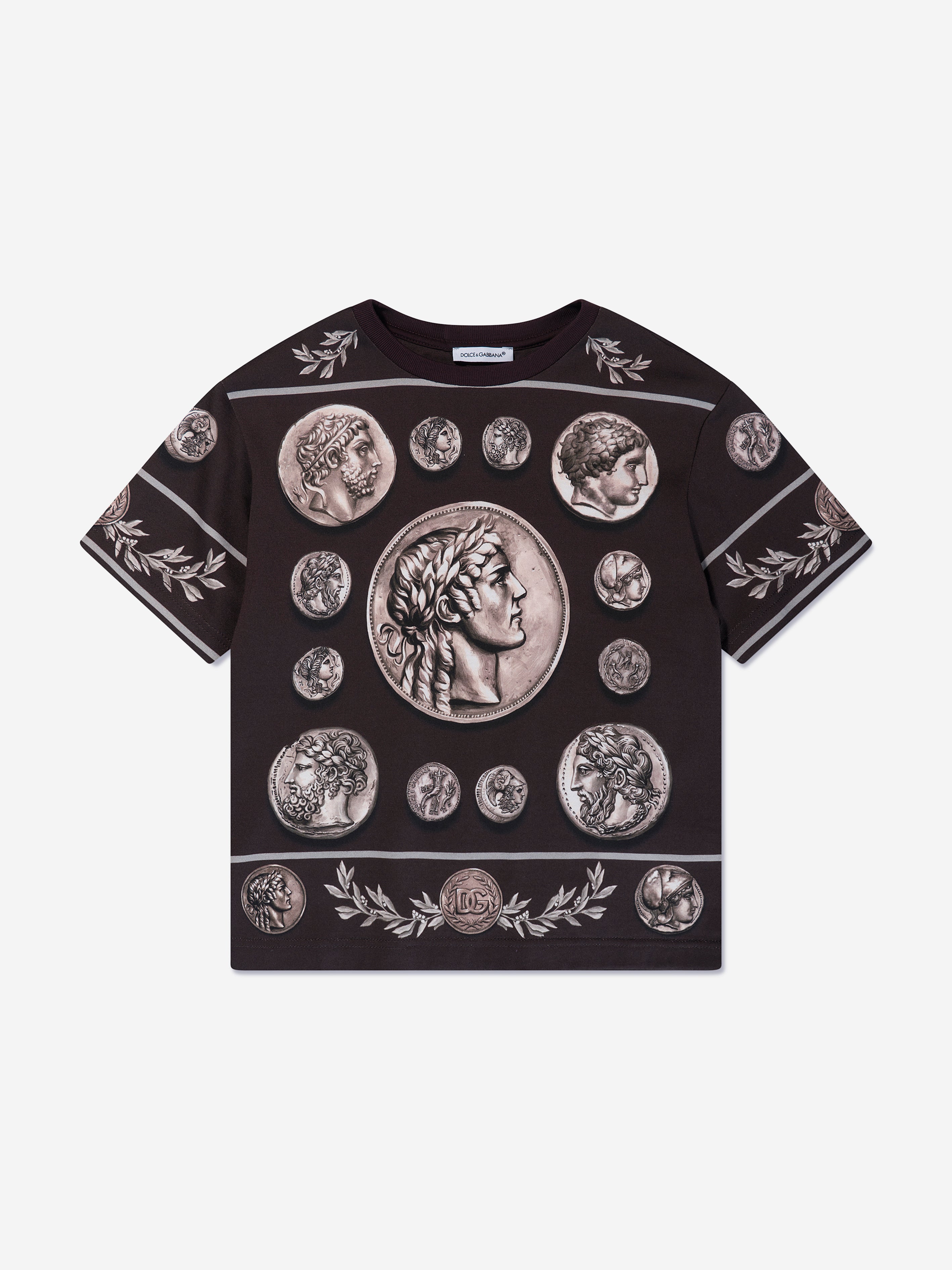 Dolce & Gabbana Babies' Boys Coin Print T-shirt In Black