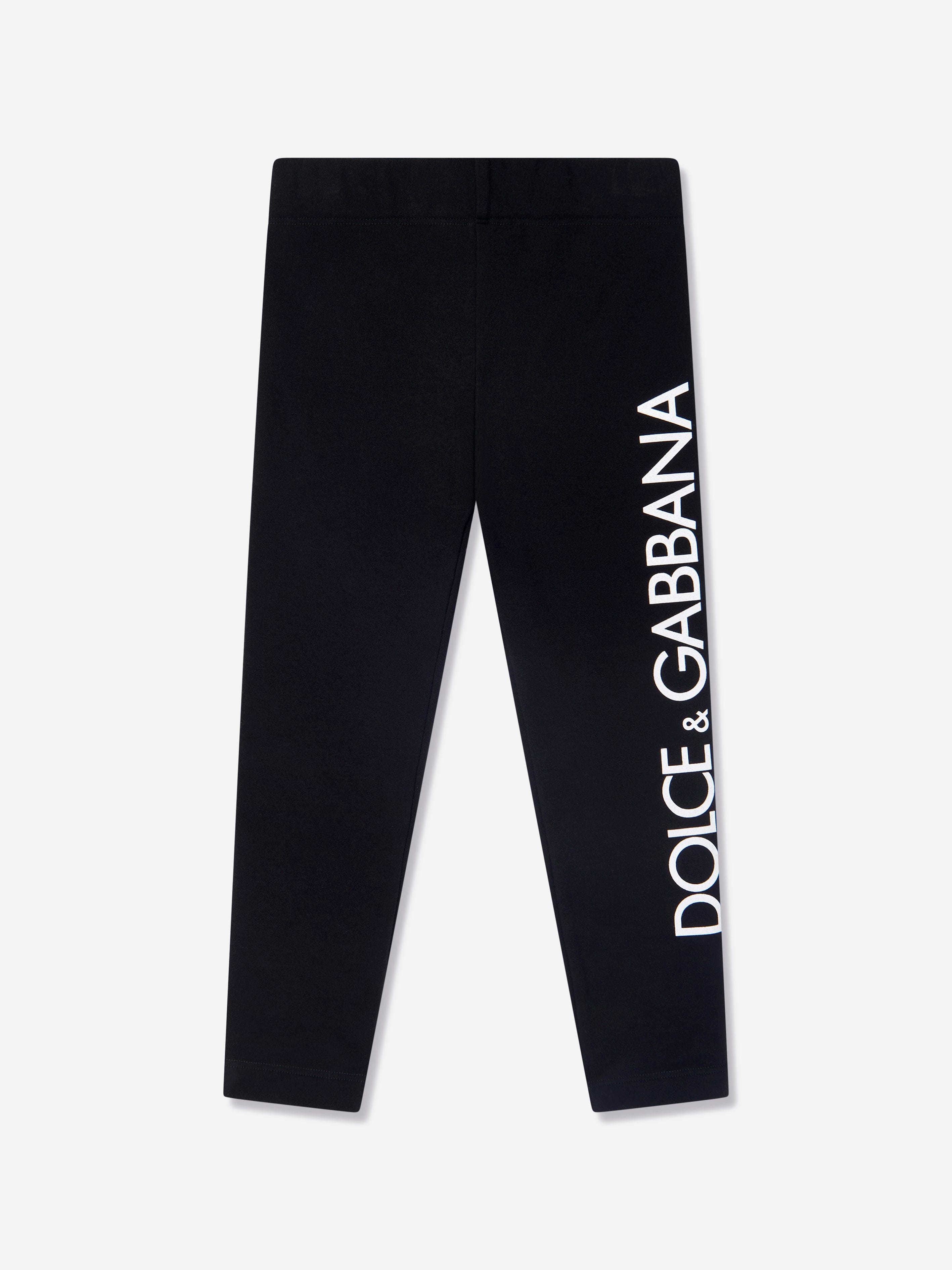 Dolce & Gabbana Babies' Girls Logo Leggings In Black