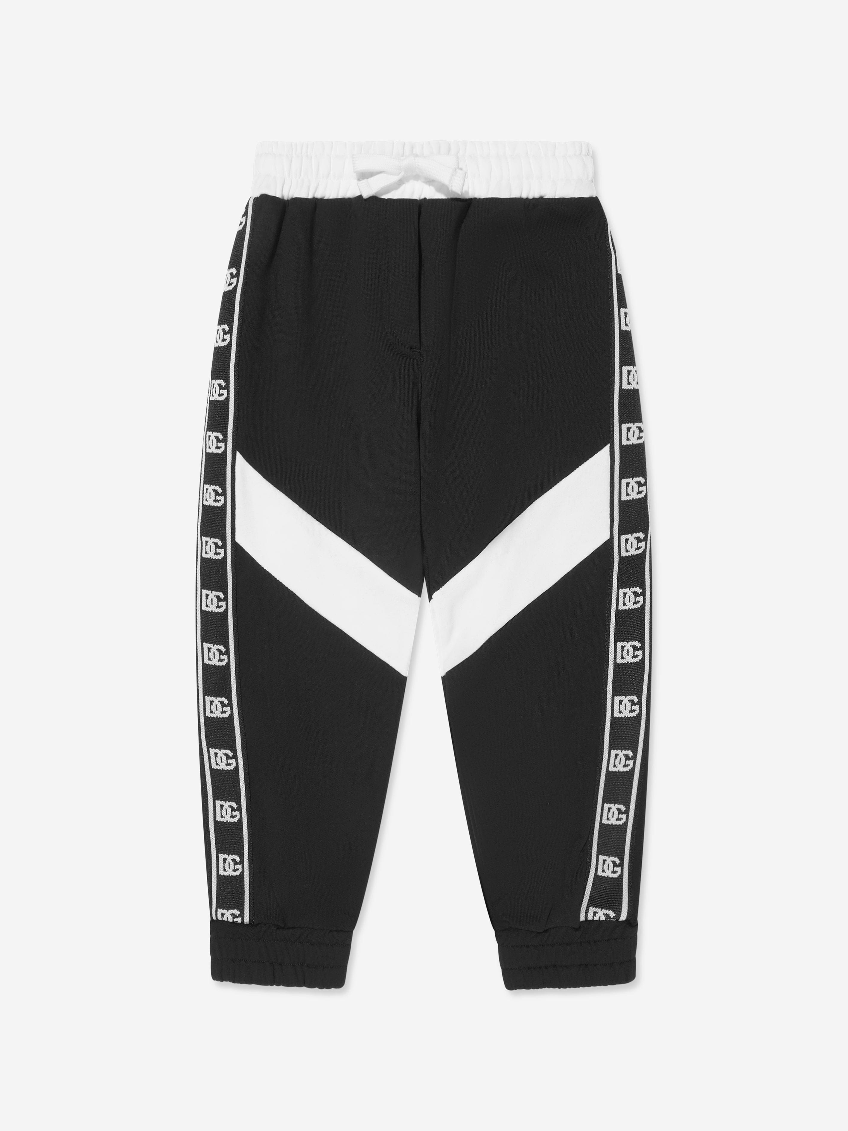 Dolce & Gabbana Babies' Logo Joggers In Black