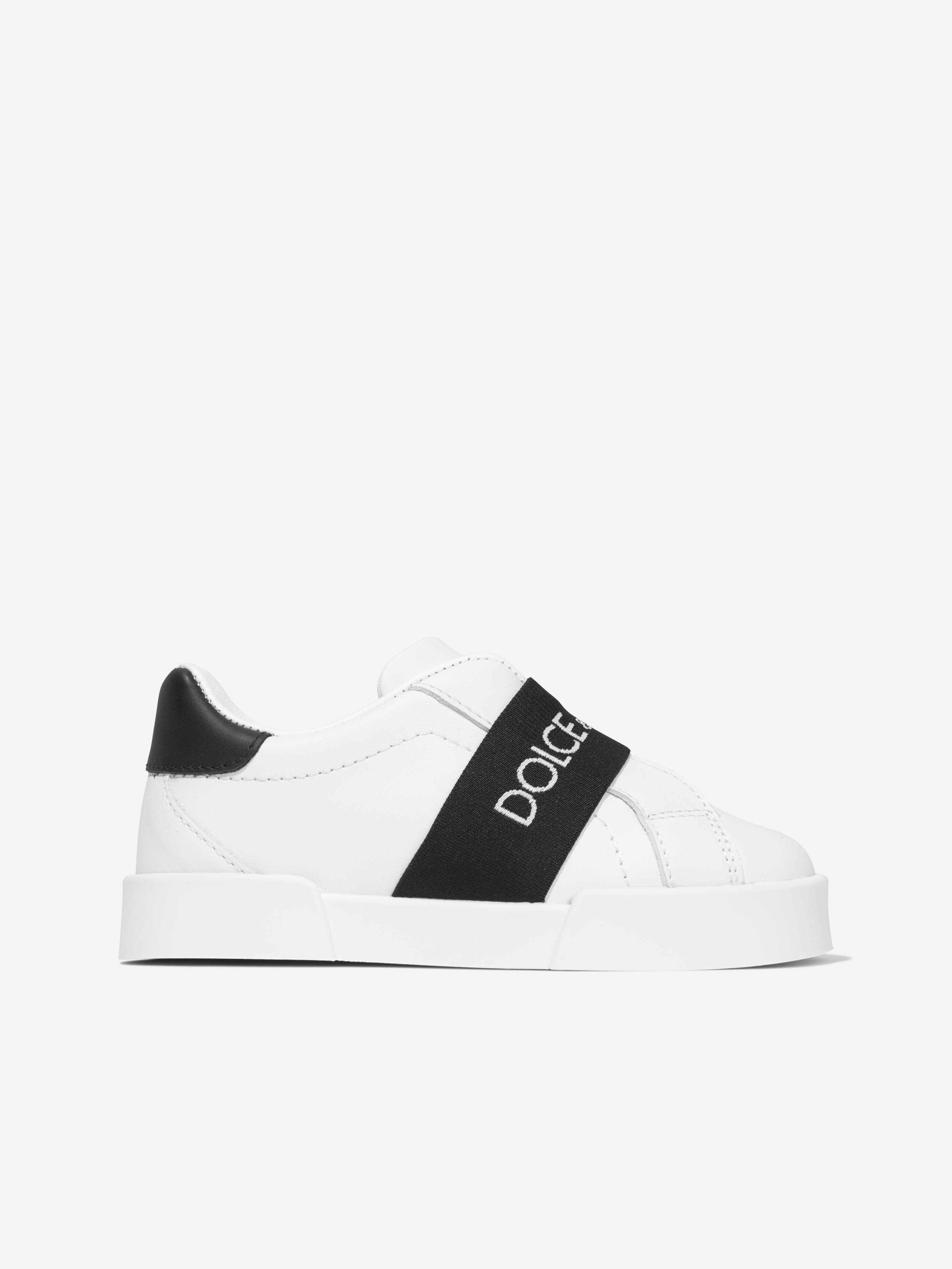 Dolce & Gabbana Babies' Kids Leather Portofino Slip On Trainers In White