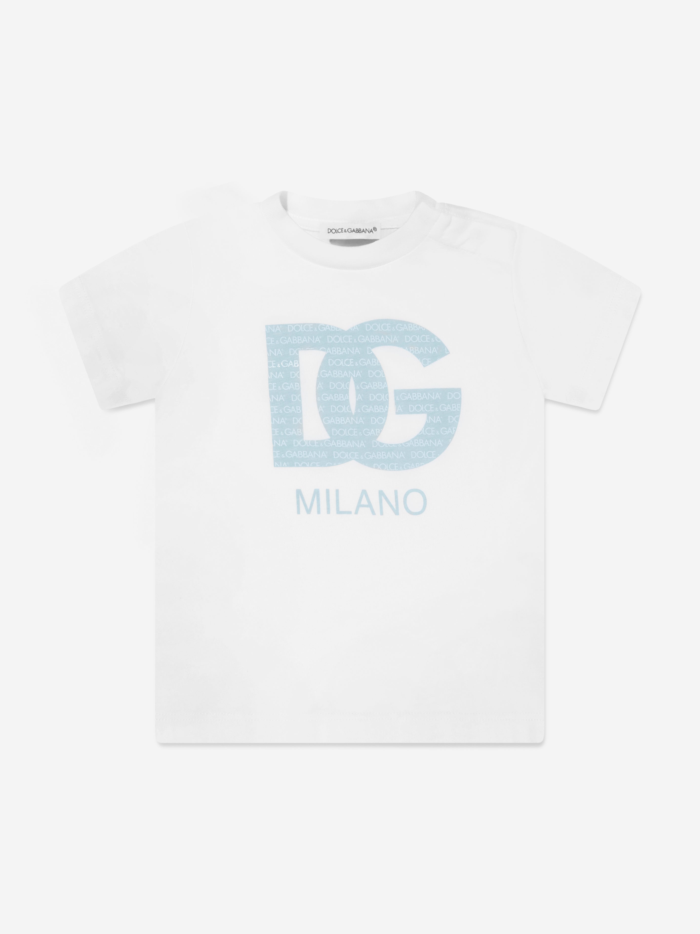 Shop Dolce & Gabbana Baby Boys Milano Logo T-shirt In White