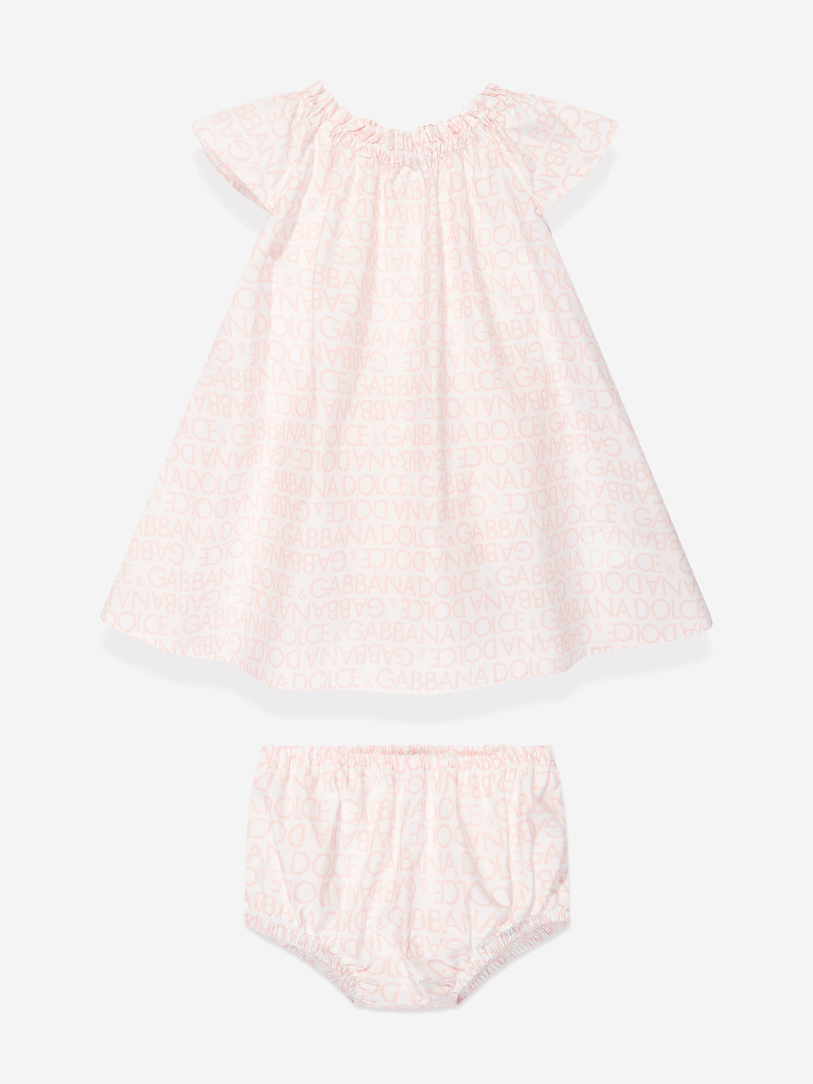 Dolce & Gabbana Baby Girls Logomania Dress In Pink