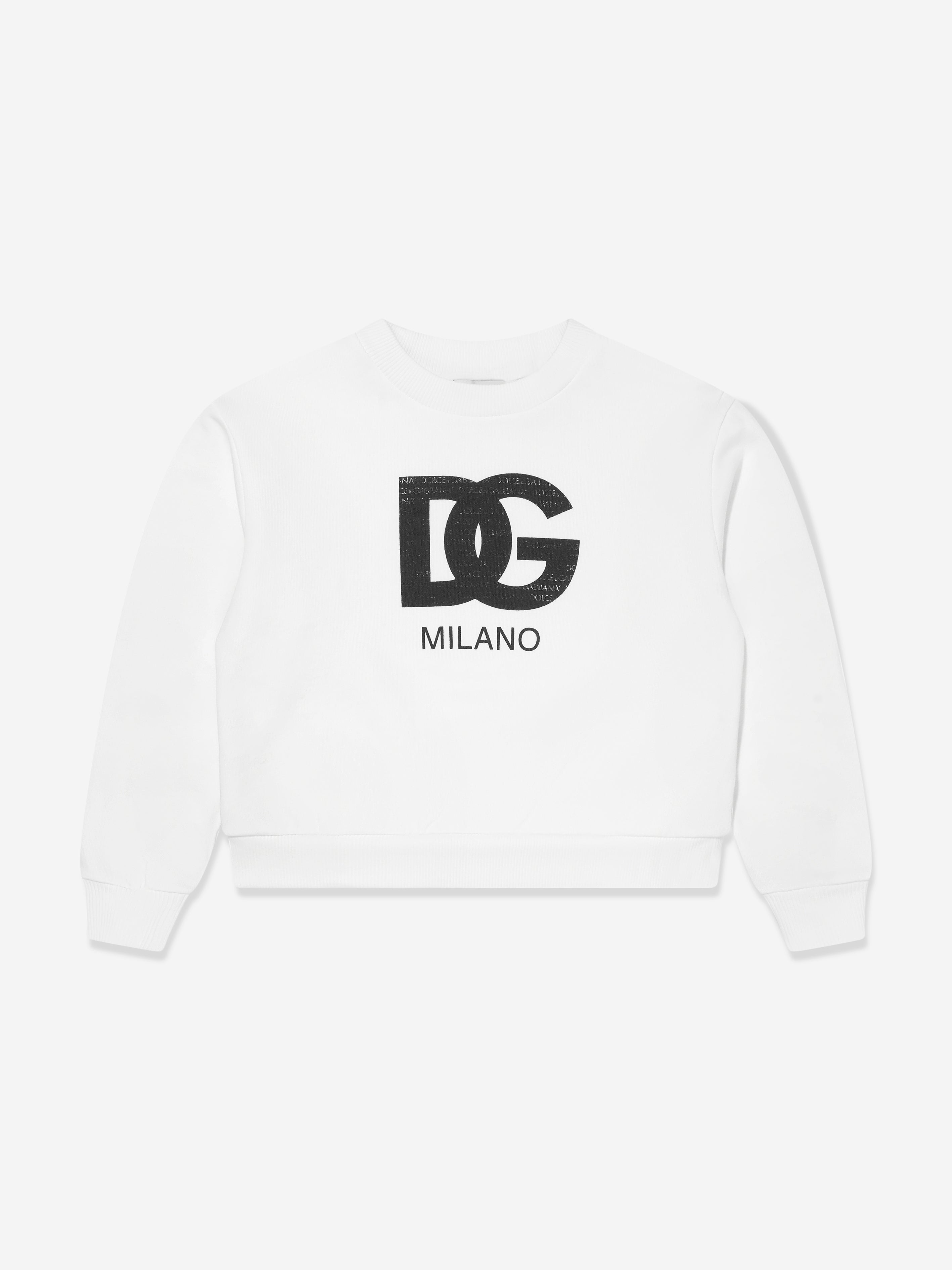 Dolce & Gabbana Kids' Boys Milano Logo Sweatshirt In White