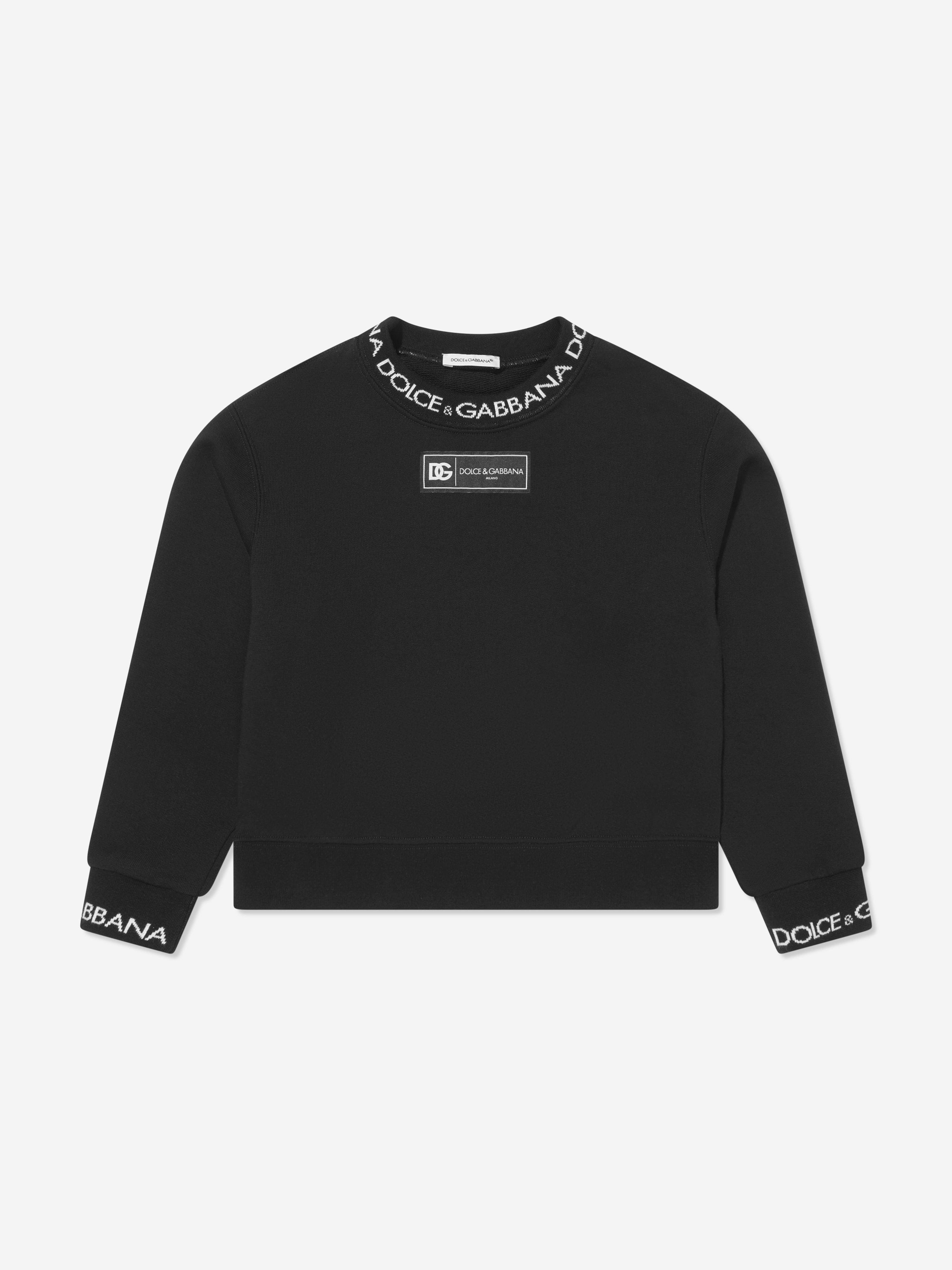 Dolce & Gabbana Kids' Boys Logo Sweatshirt In Black