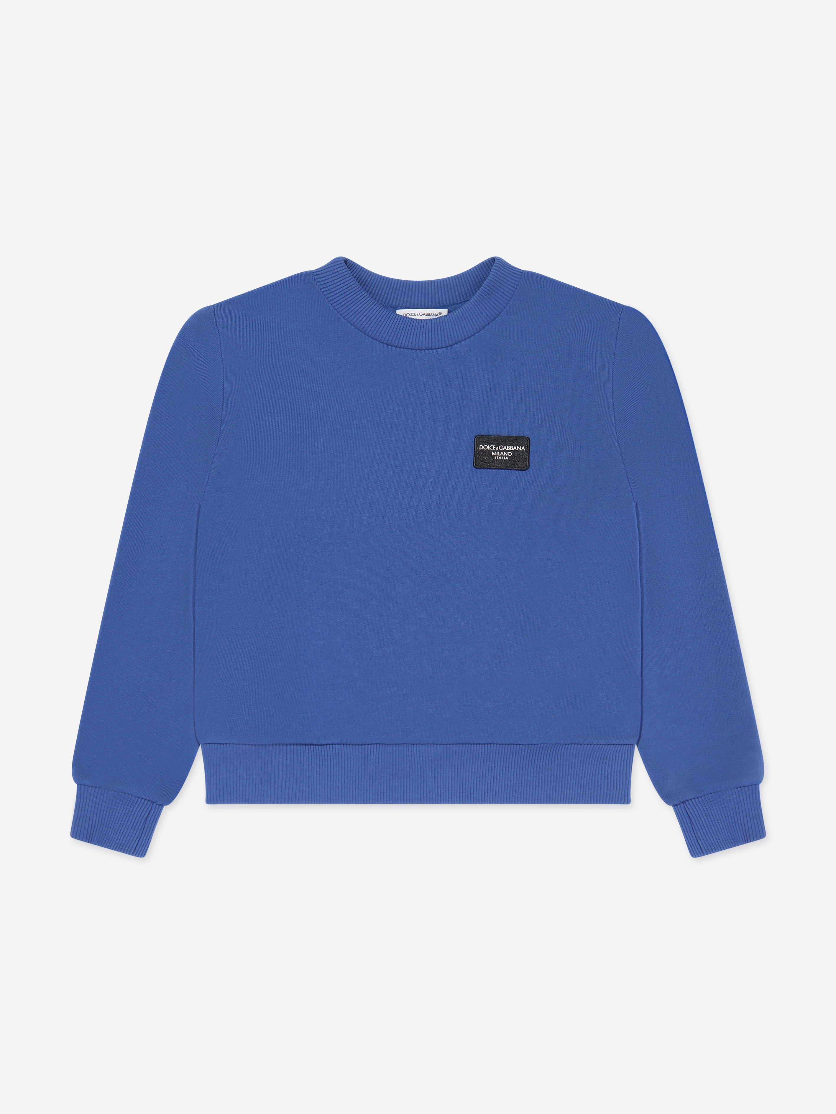 Dolce & Gabbana Babies' Boys Logo Sweatshirt In Blue