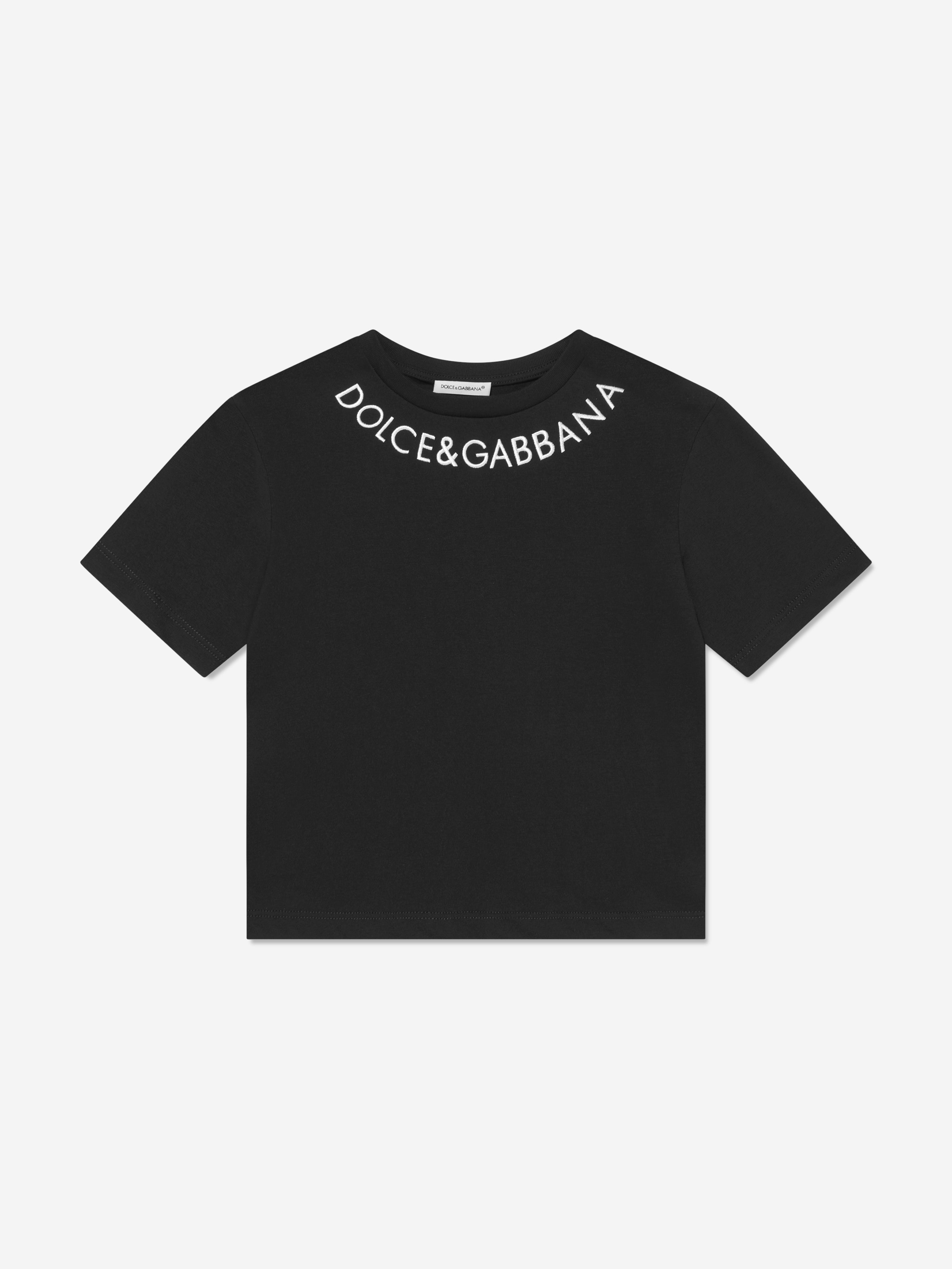 Dolce & Gabbana Kids' Girls Logo T-shirt In Black