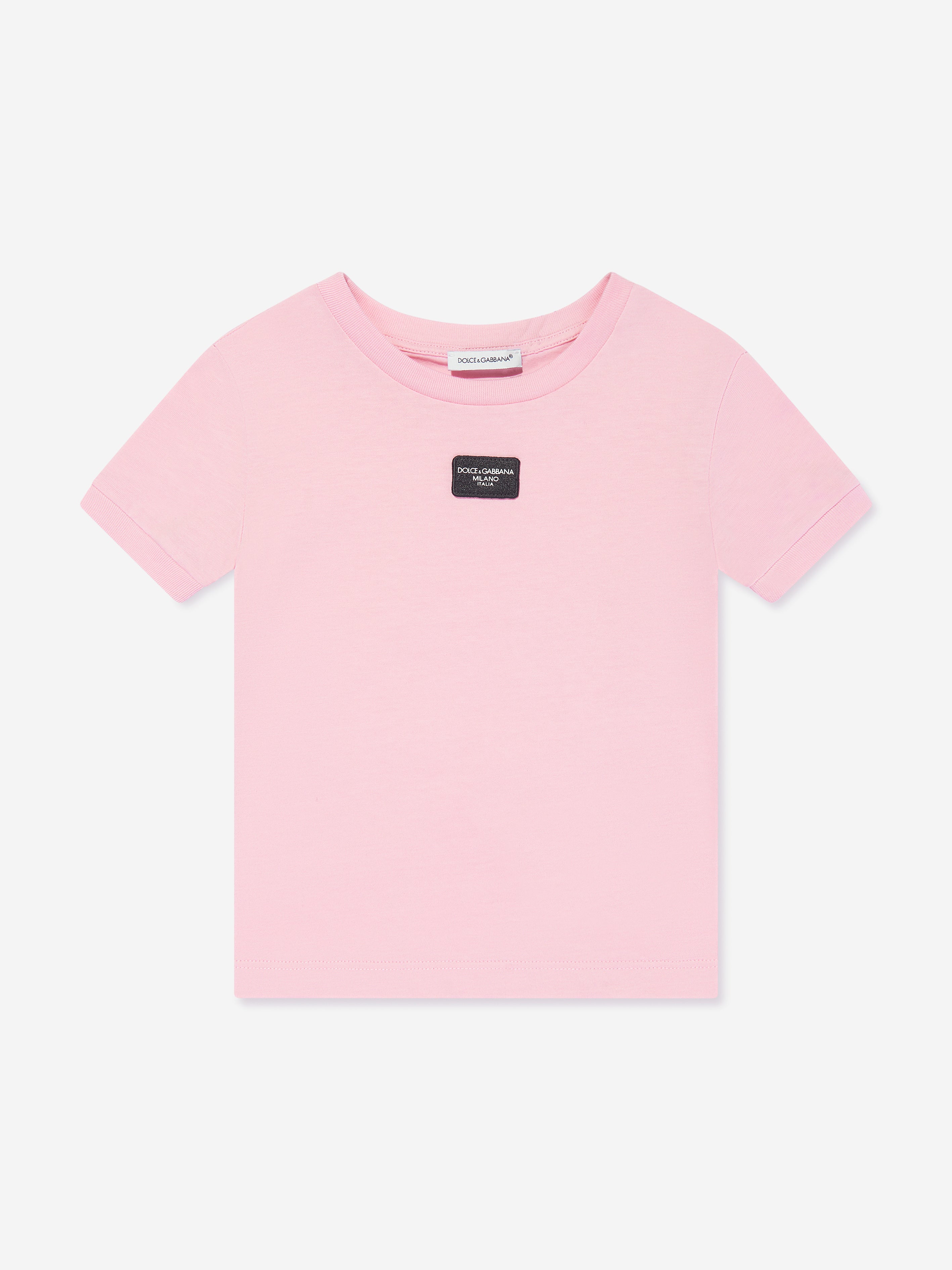 Dolce & Gabbana Babies' Girls Logo T-shirt In Pink