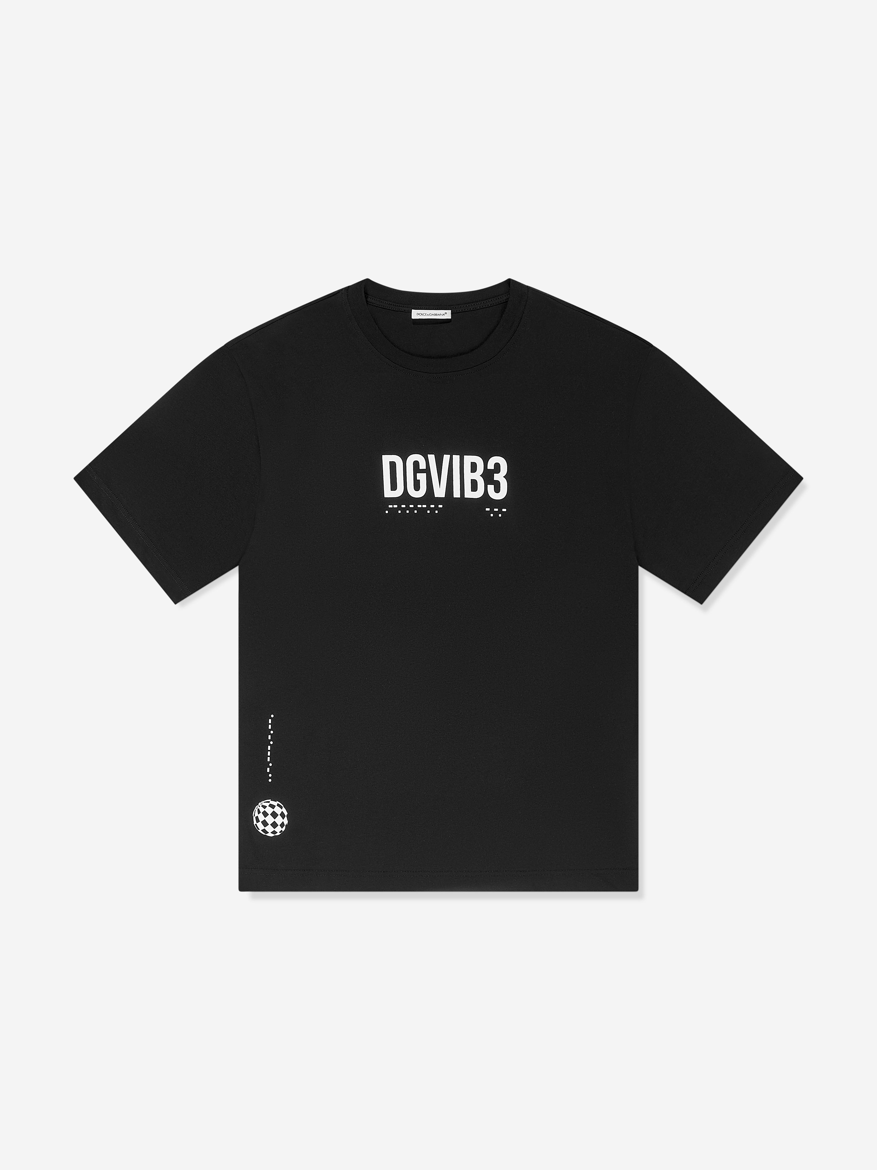 Dolce & Gabbana Kids' Boys Dg Vibe T-shirt In Black