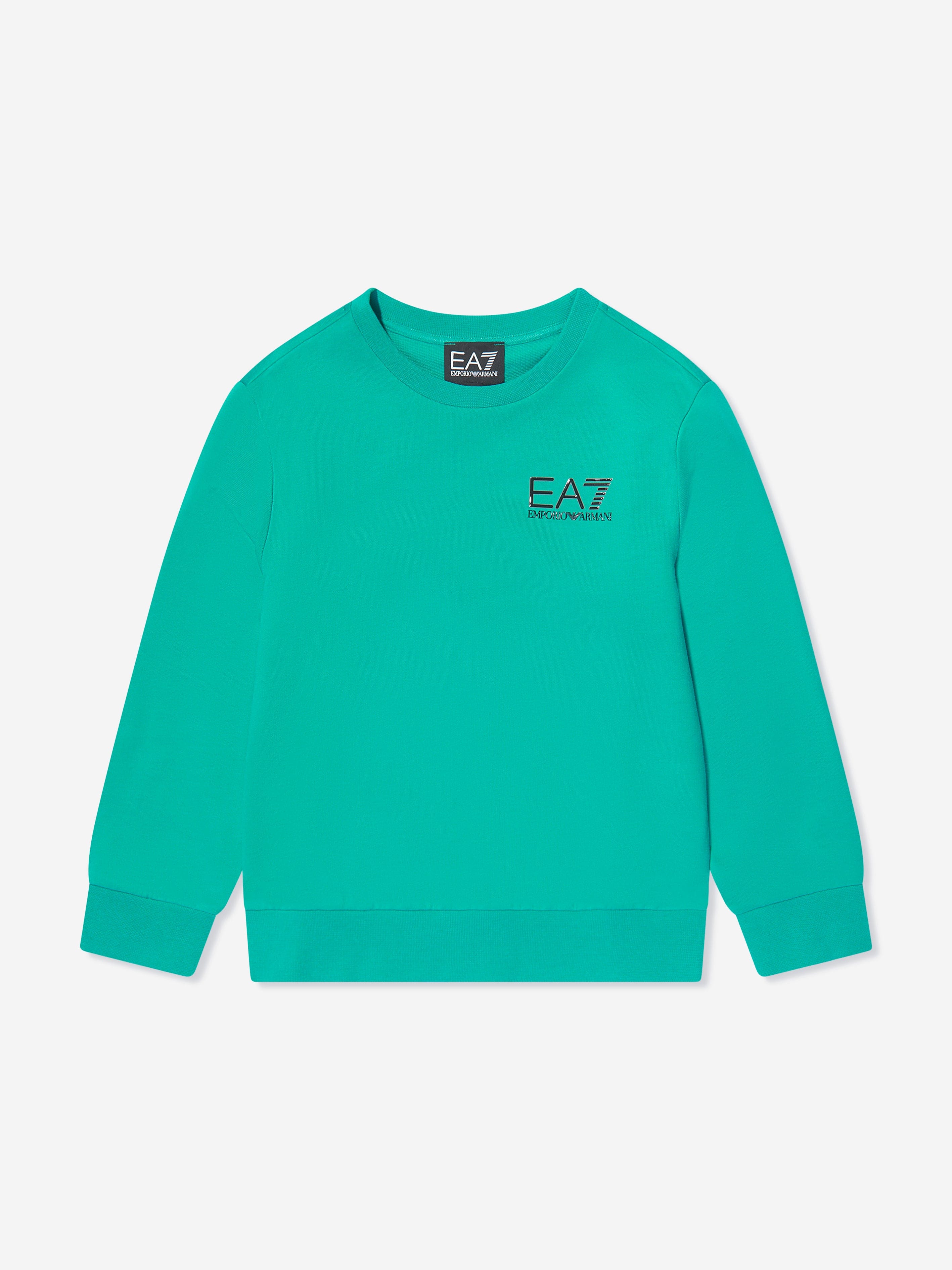 Ea7 Kids' Boys Logo Sweatshirt In Green