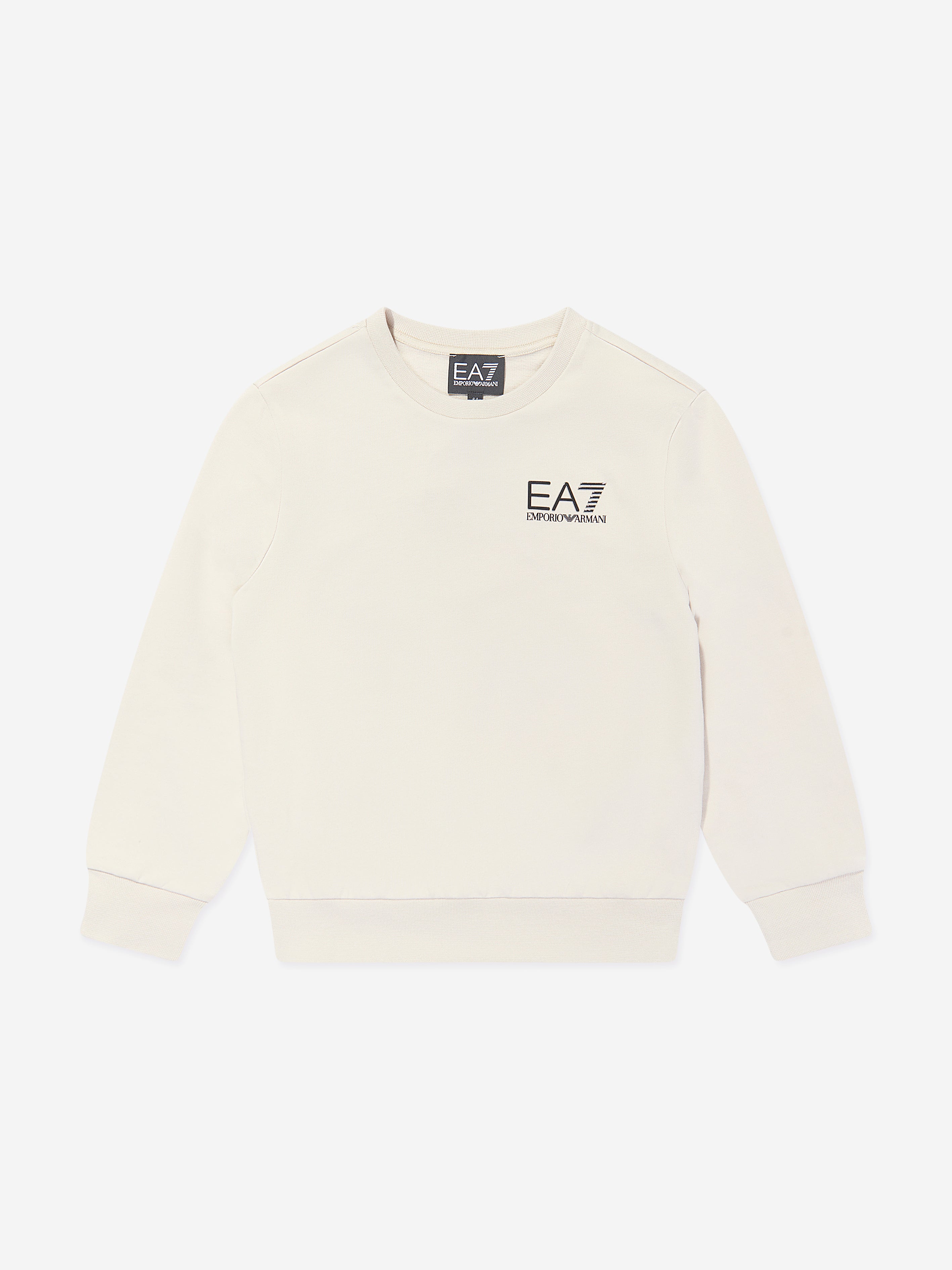 Ea7 Kids' Boys Logo Sweatshirt In Beige