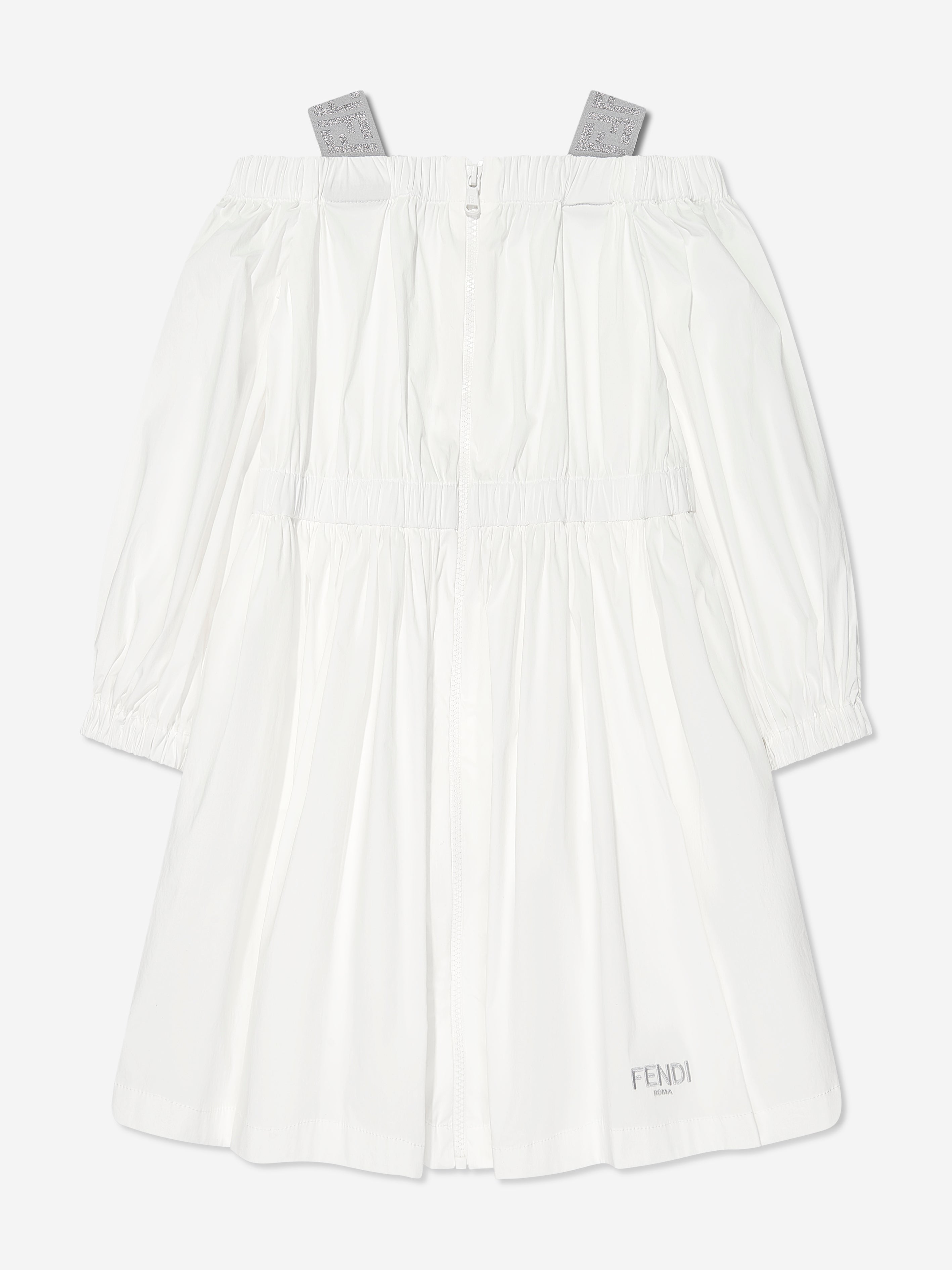 Fendi Kids' Girls Ff Logo Dress In White