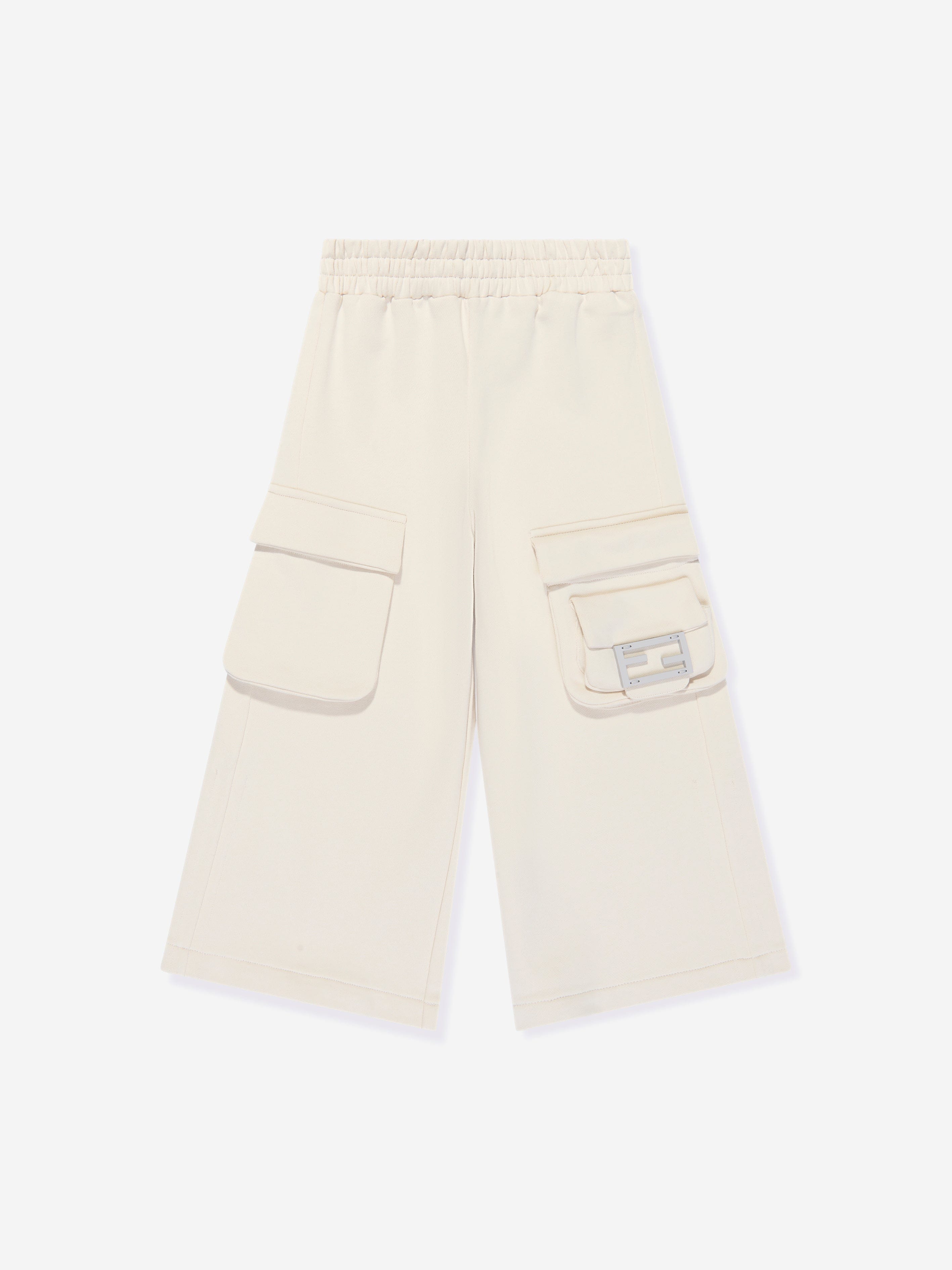 Fendi Babies' Girls Baguette Pocket Trousers In Beige