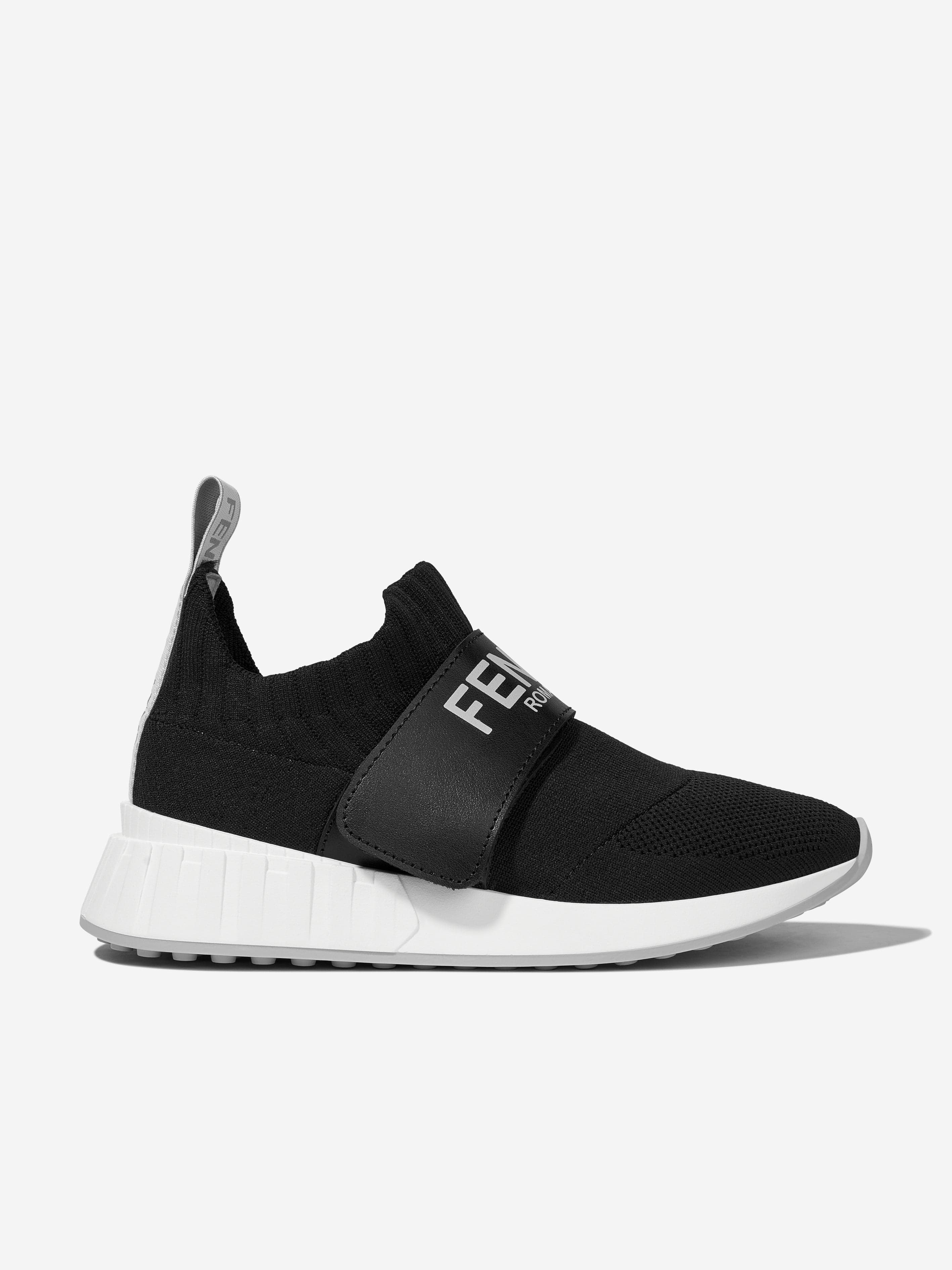 Fendi Babies' Kids Logo Slip On Trainers In Black