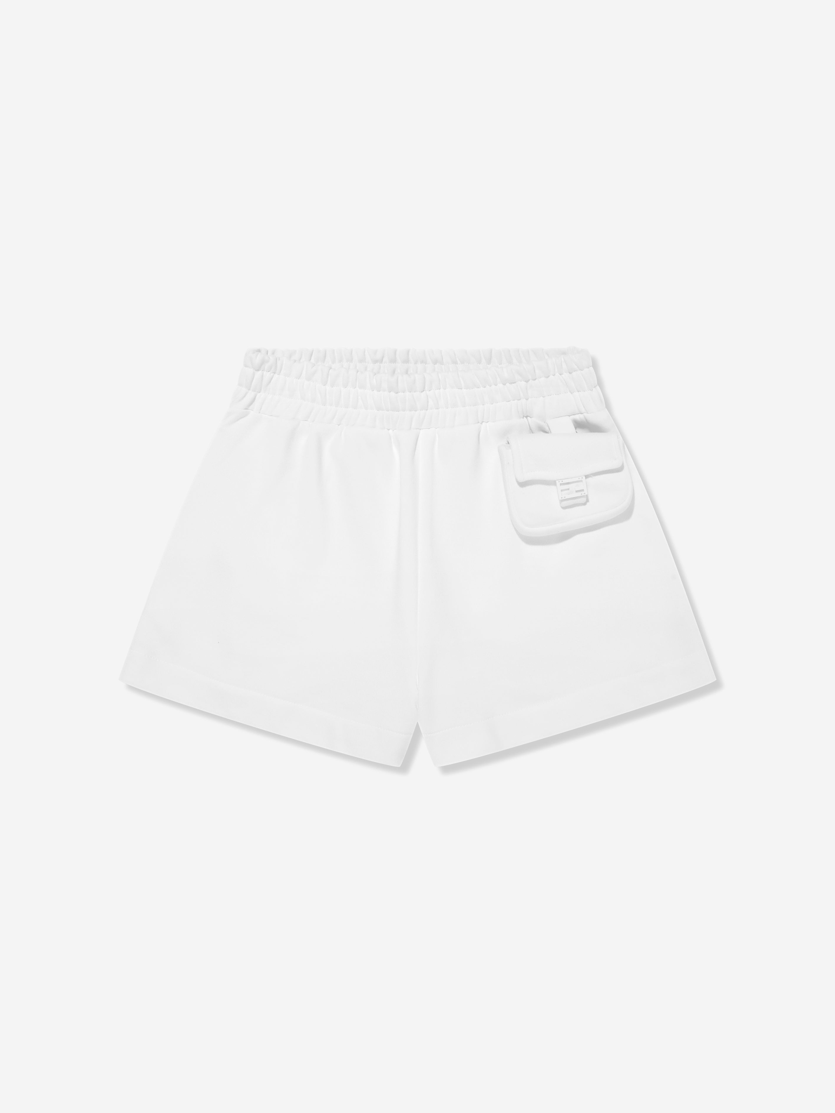 Fendi Kids' Girls Baugette Pocket Shorts In White