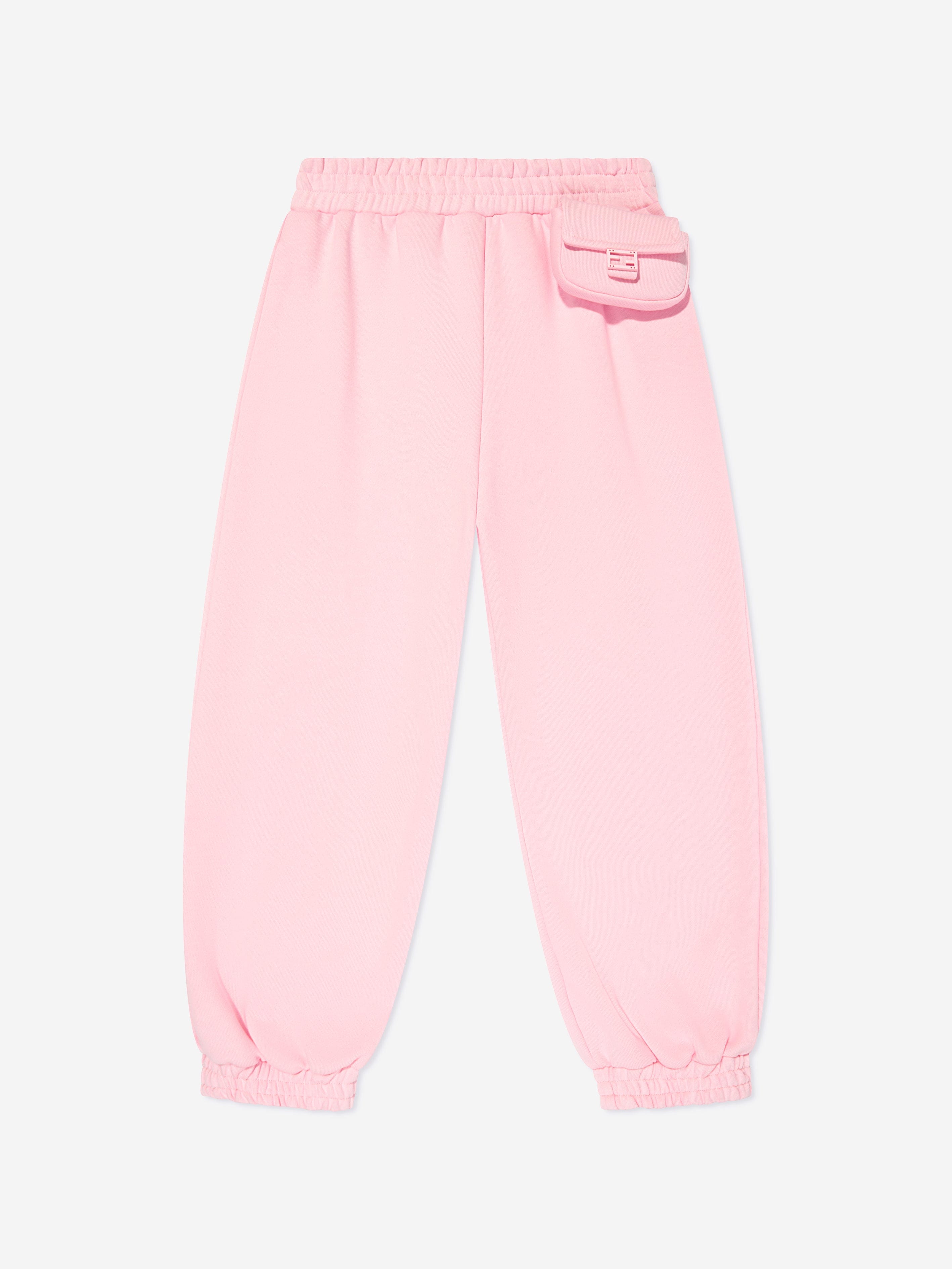 Fendi Kids' Girls Logo Joggers In Pink