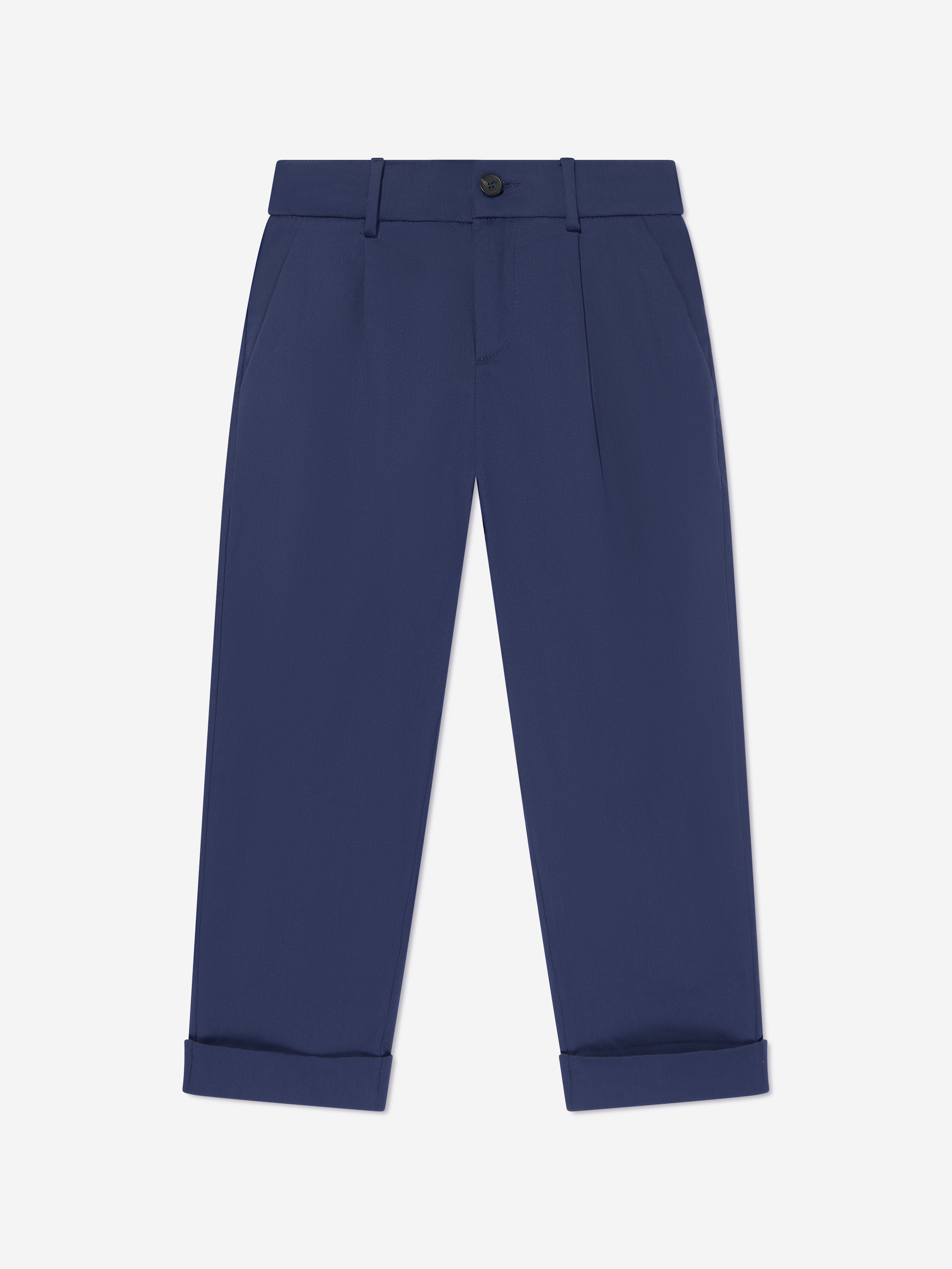 Fendi Babies' Boys Gabardine Stretch Trousers In Blue