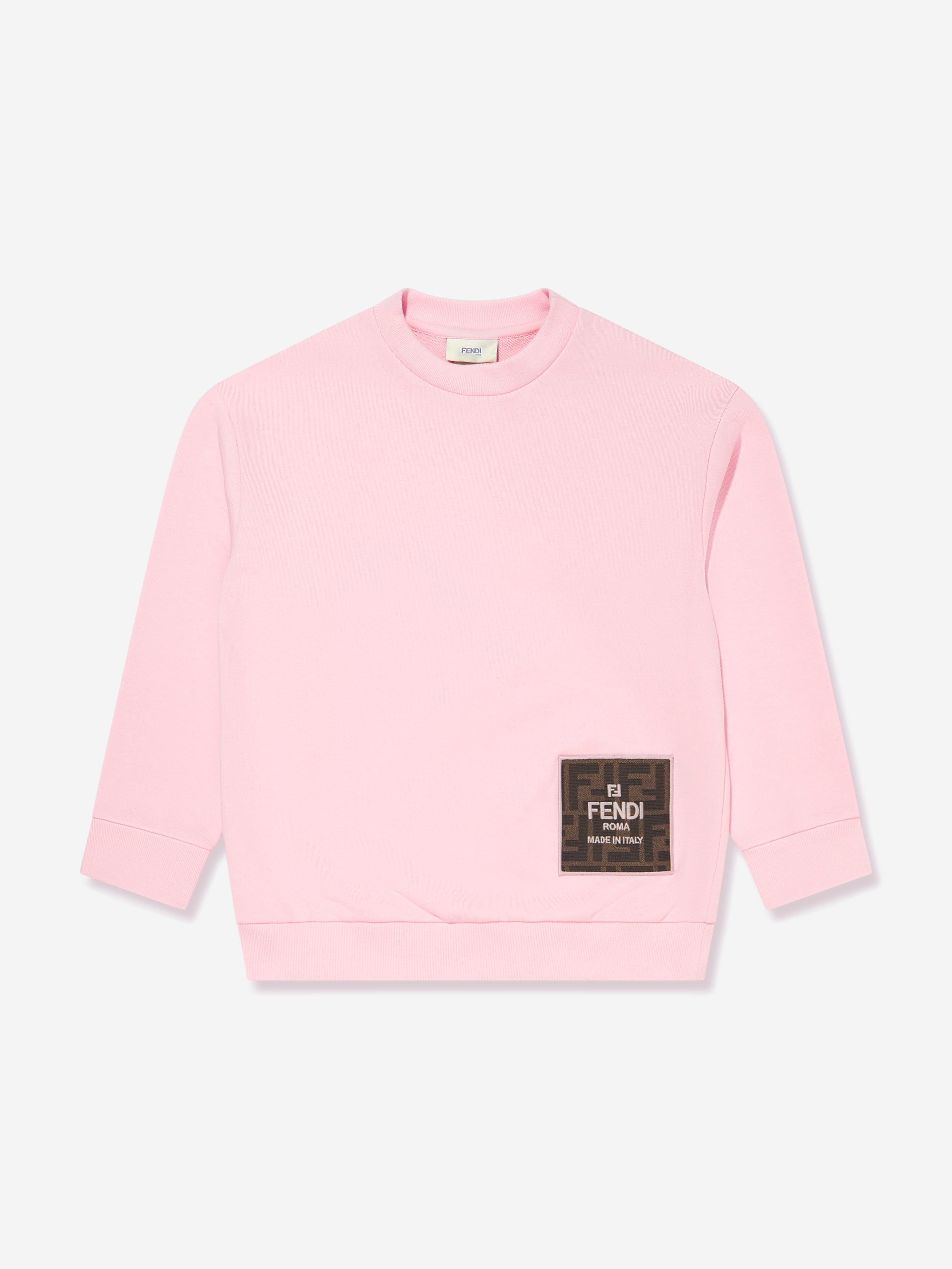 Fendi Kids Logo Sweatshirt In Pink