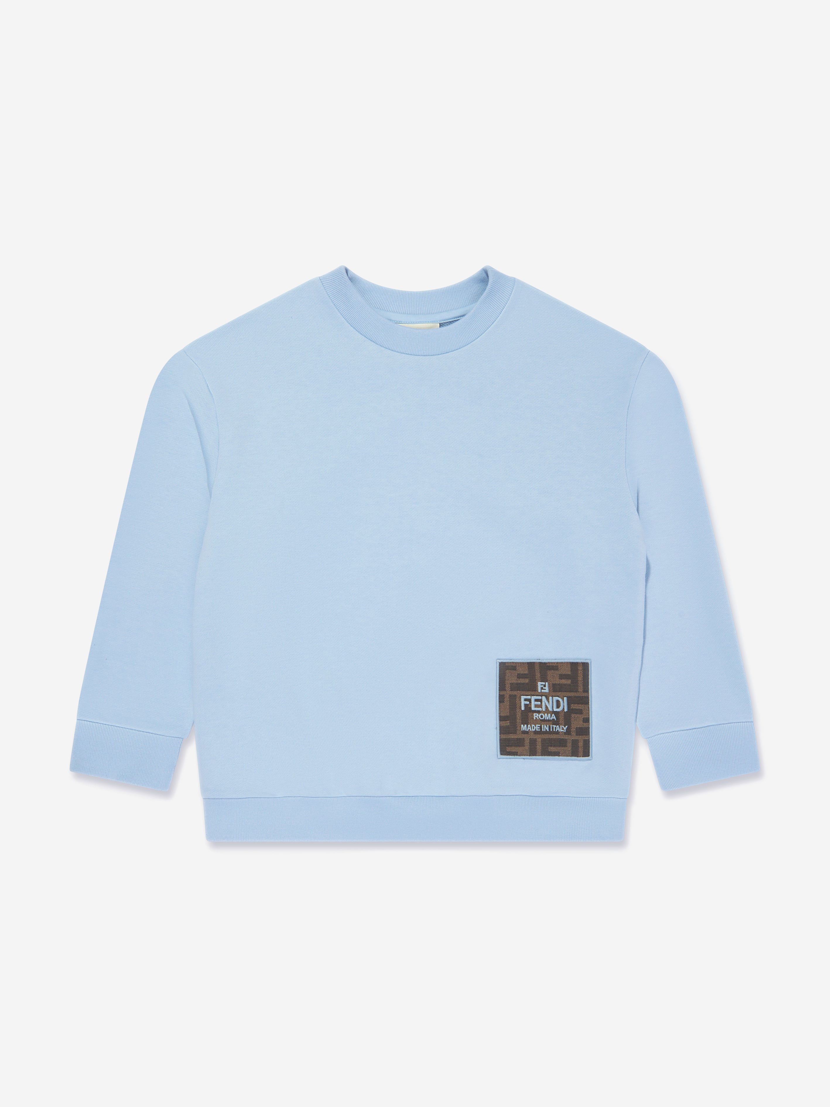 Fendi Kids Logo Sweatshirt In Blue