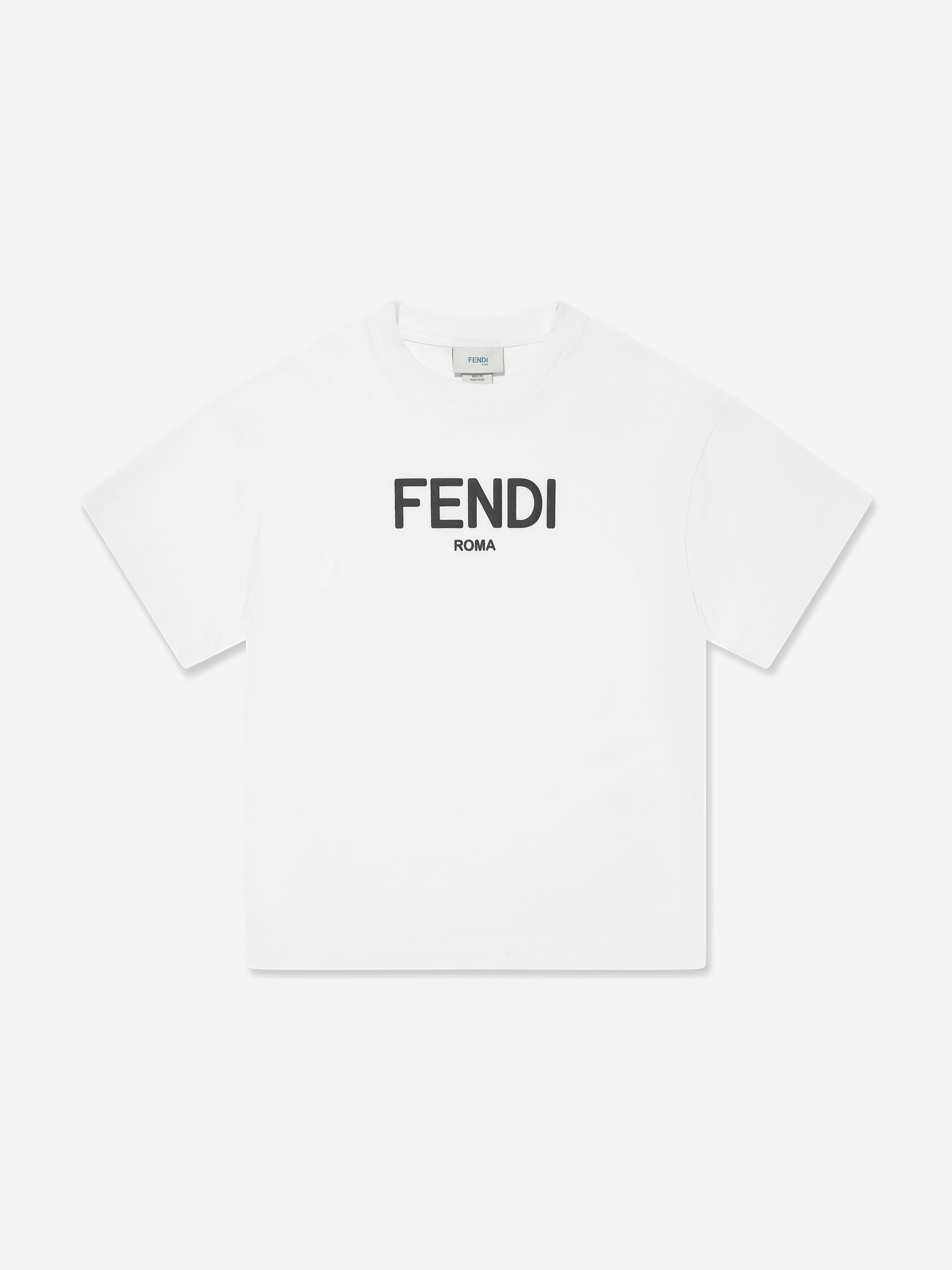 Fendi Babies' Kids Logo T-shirt In White