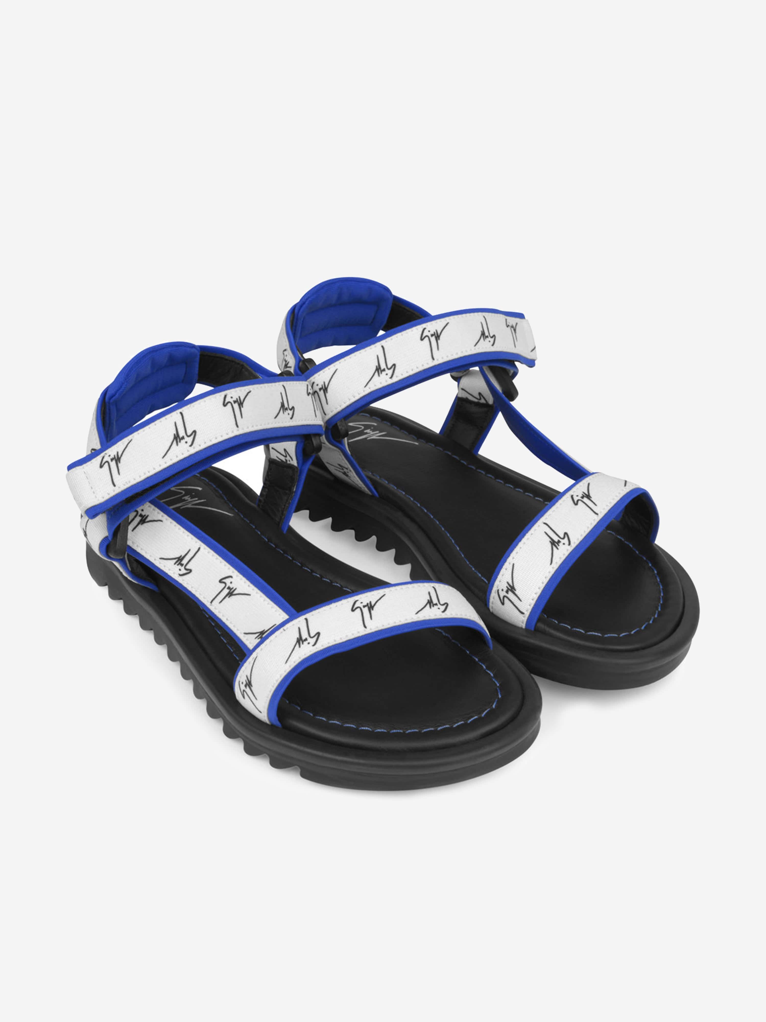 Giuseppe Junior Babies' Logo Sandals Eu 20 Uk 4 White In Multi