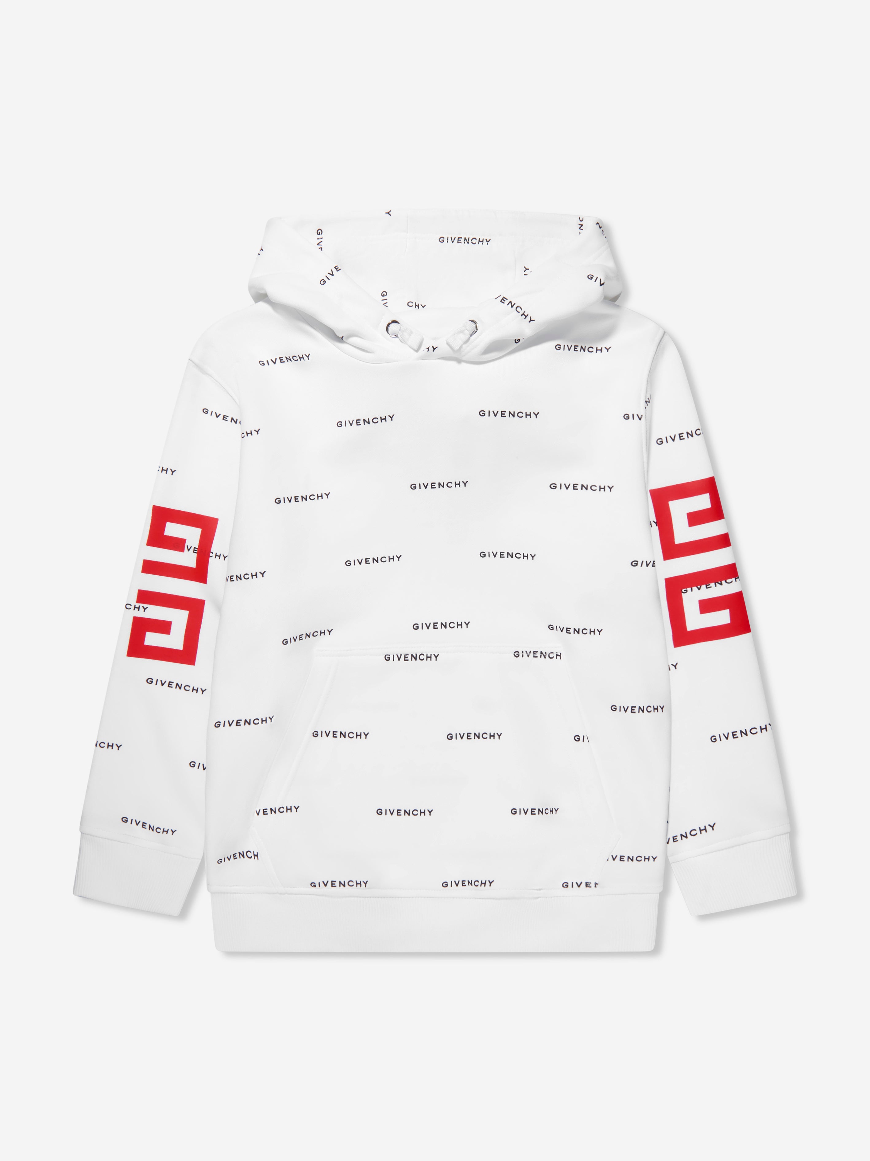 Givenchy Kids' Boys Logo Print Hoodie In Neutral