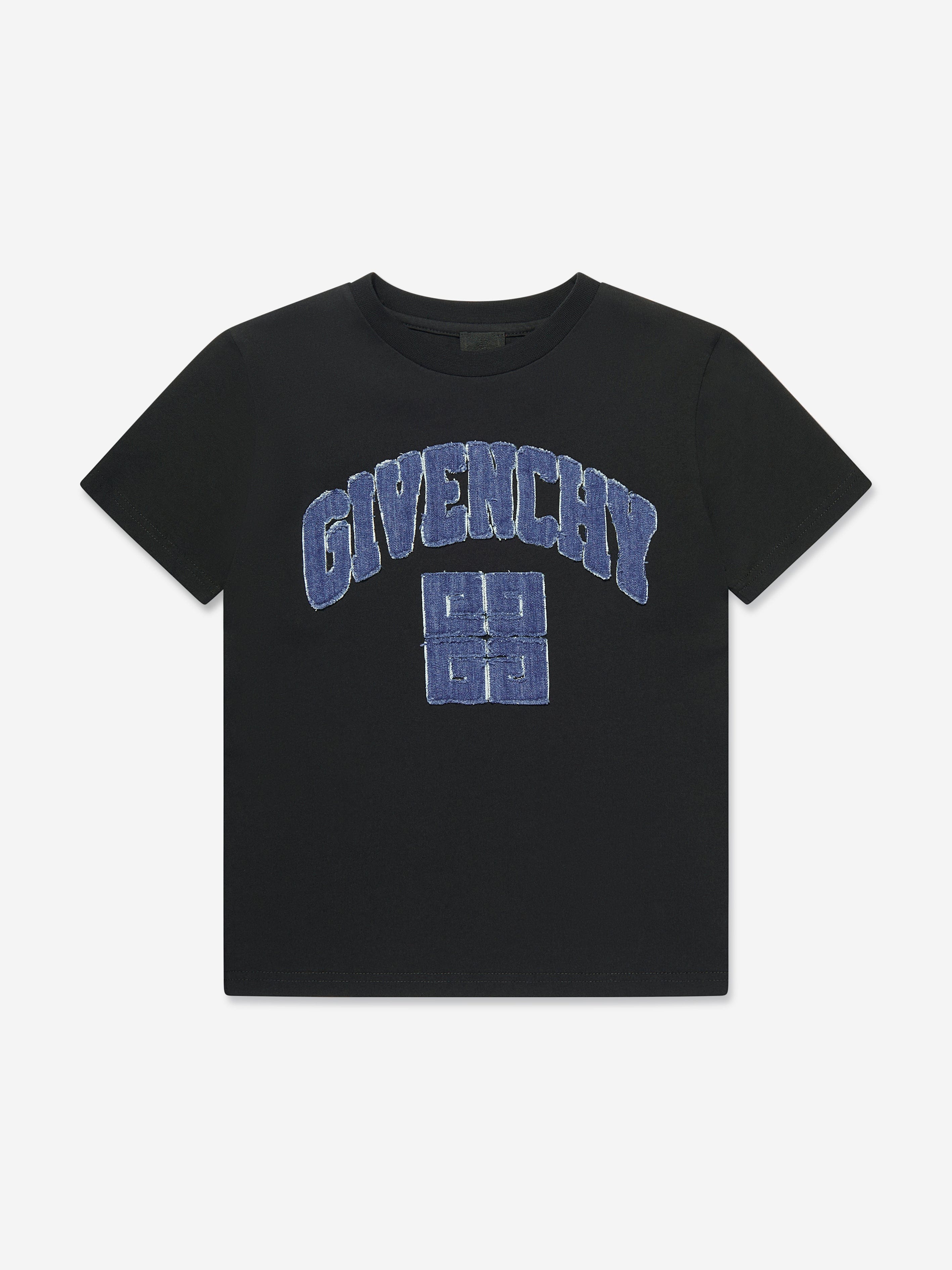 Givenchy Kids' Boys Applique Logo T-shirt In Black