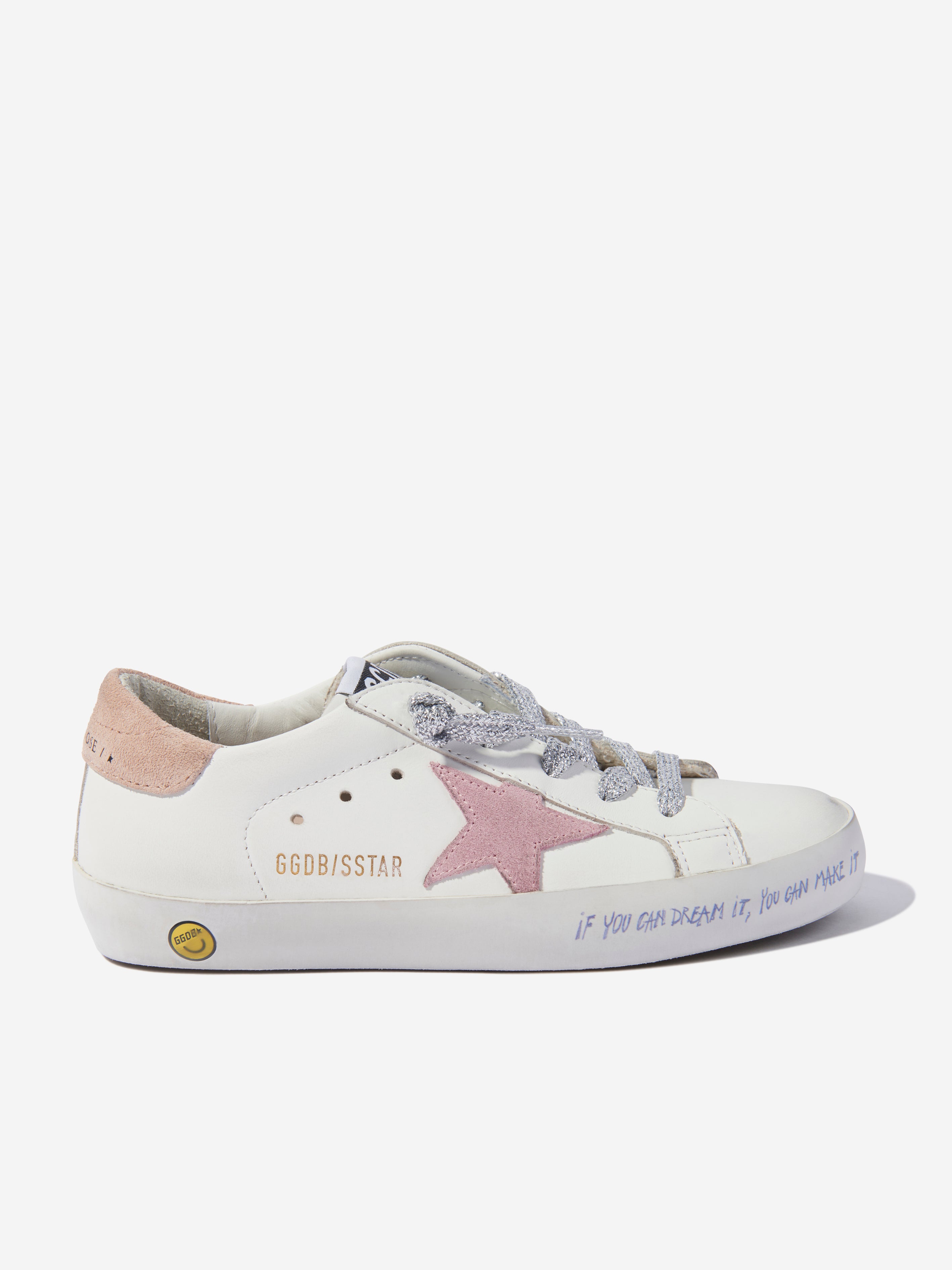 Golden Goose Kids' Girls Leather Super Star Trainers In White