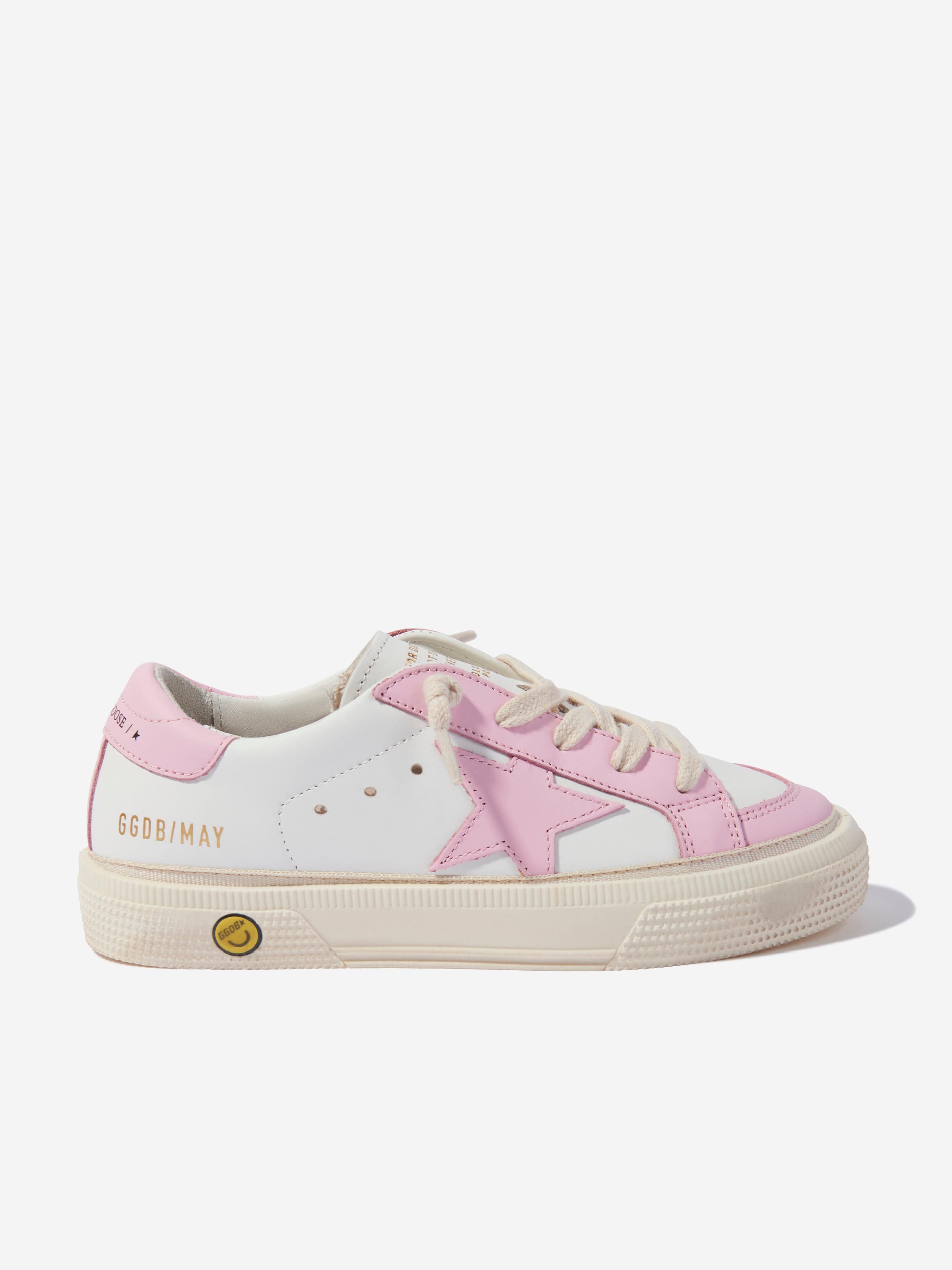 Golden Goose Babies' Girls May Leather Trainers In Pink