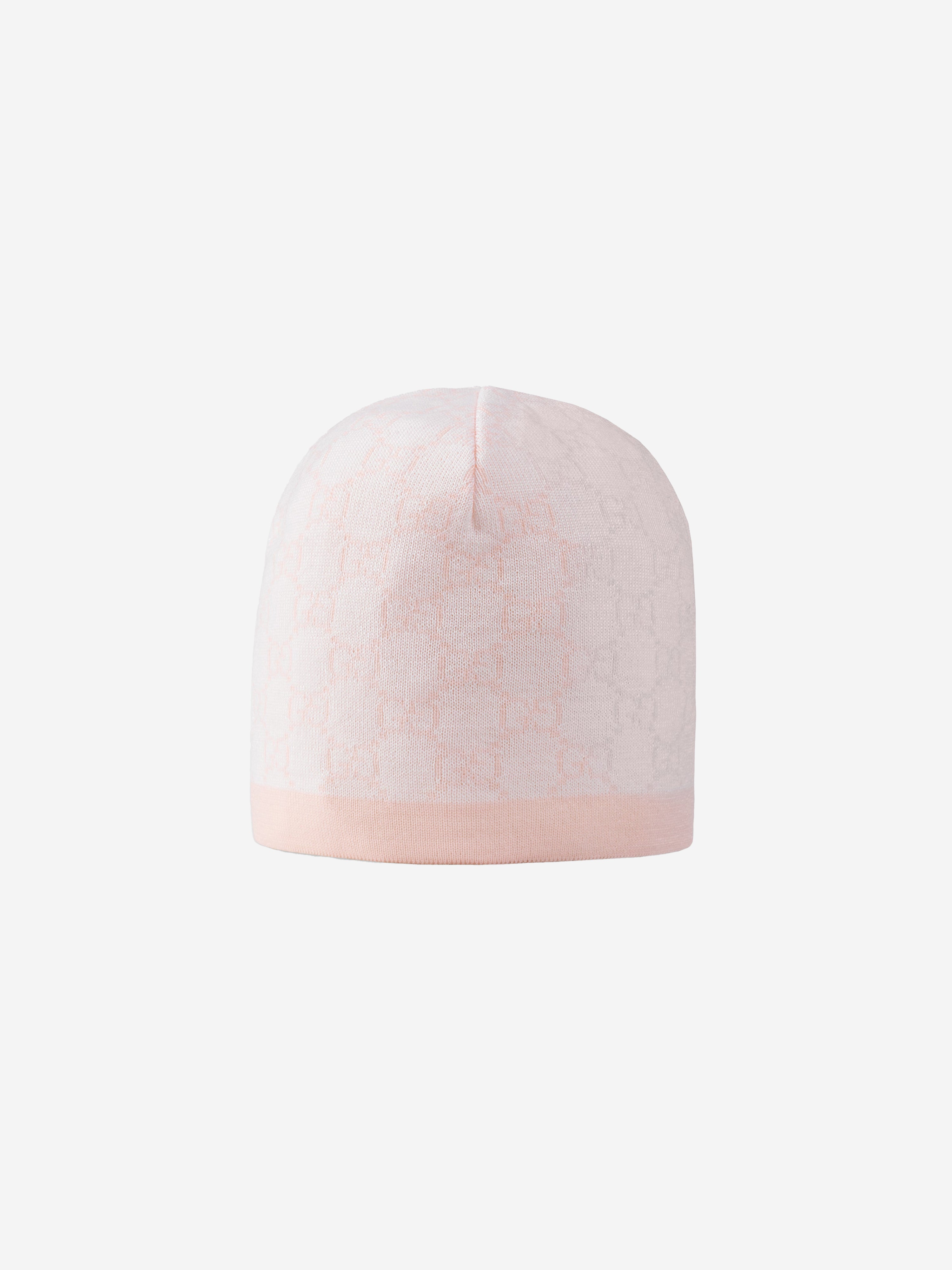 Gucci Baby Girls Wool Gg Hat 12 - 24 Mths Pink In Neutral