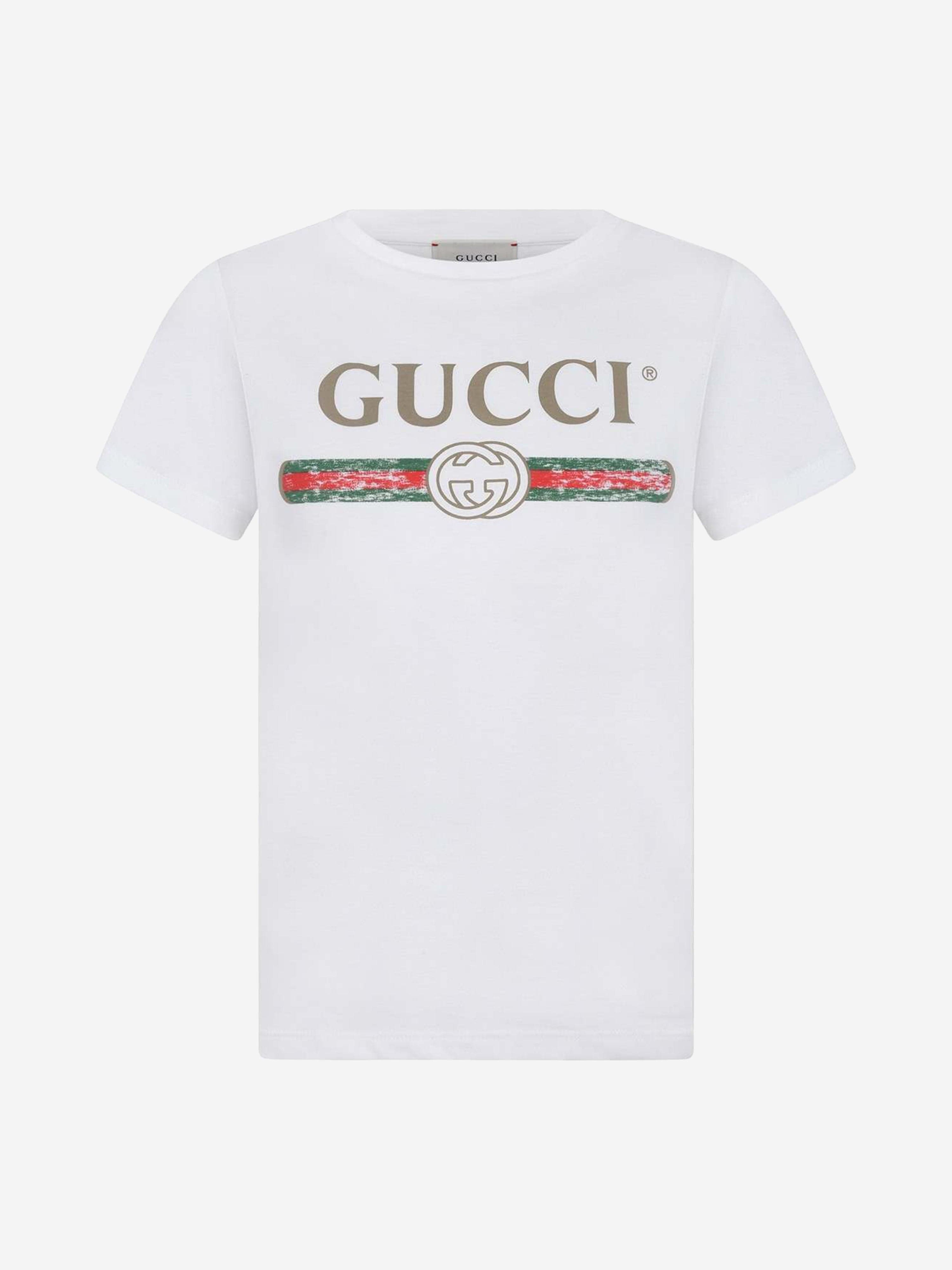 Gucci Babies' Kids Logo Print T-shirt 5 Yrs White